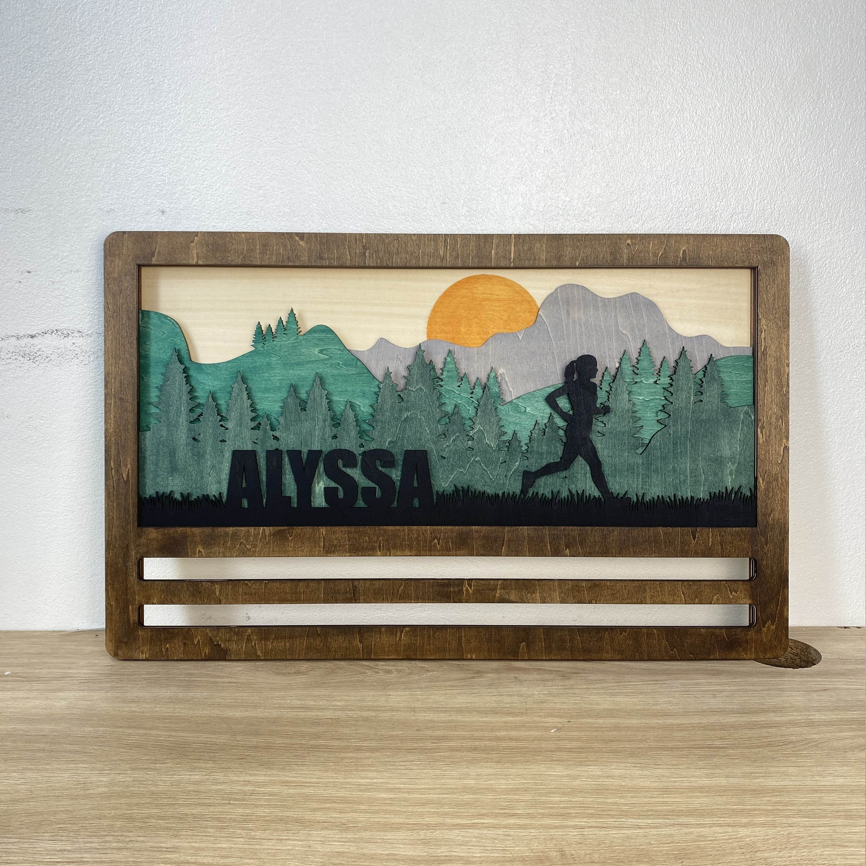 Custom Name Running Medal Display Rack for Runners, ChampionHanger running gifts - Champion Hanger