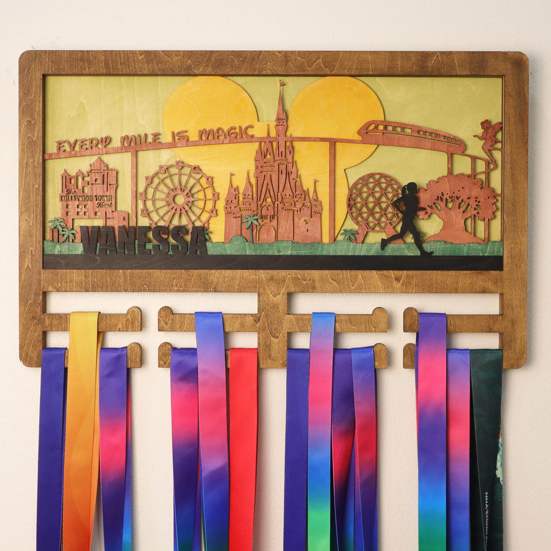 Every Mile is Magic Personalized Medal Hanger, ChampionHanger running gifts - Champion Hanger