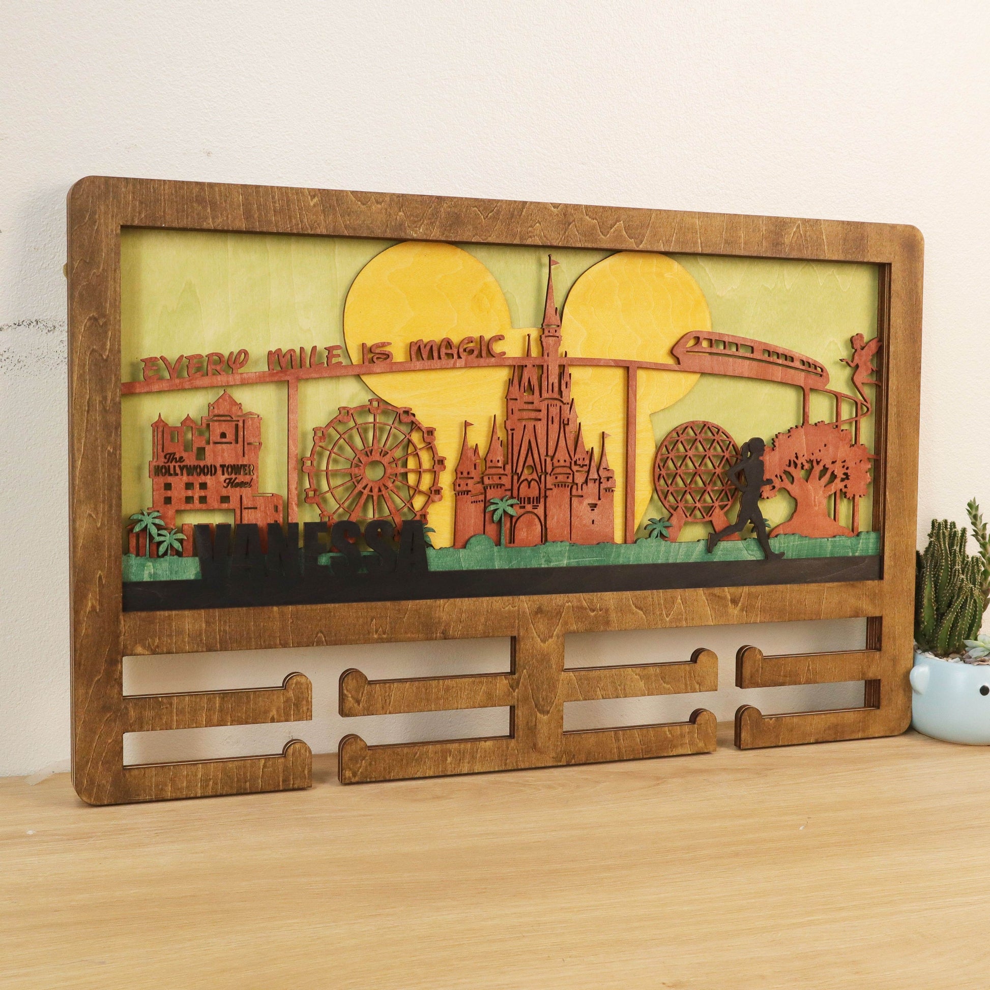 Every Mile is Magic Personalized Medal Hanger, ChampionHanger running gifts - Champion Hanger