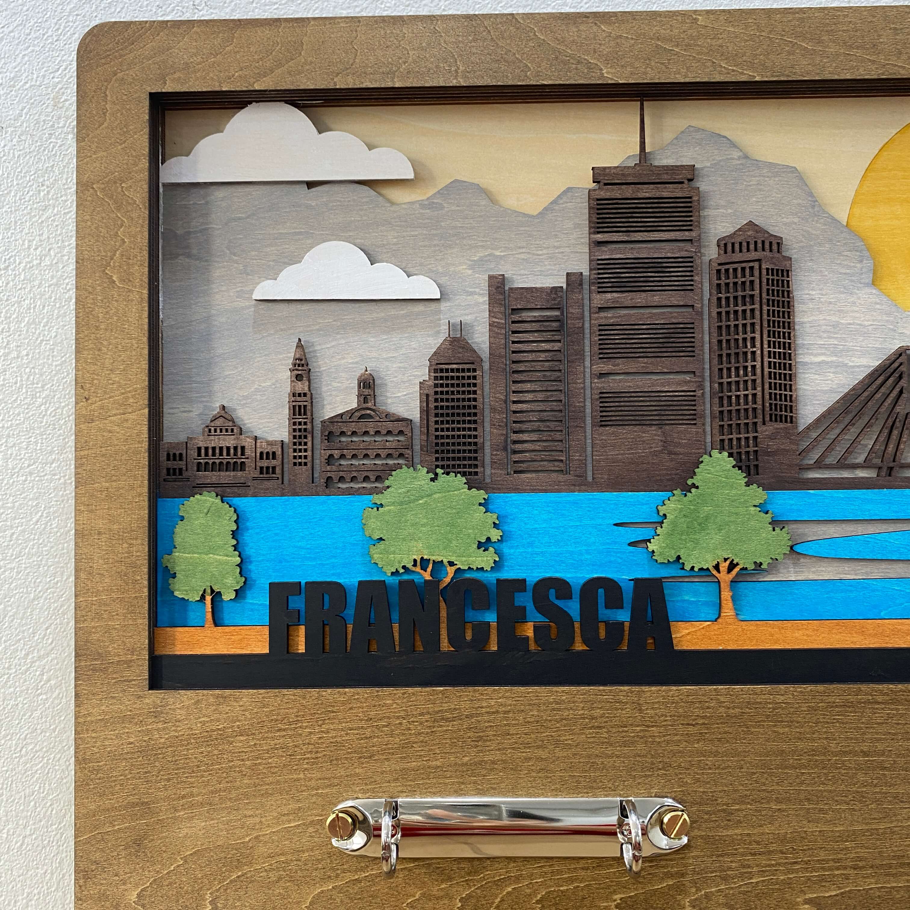 Personalized Wooden Medal Hanger – Boston Marathon City Design, Custom Name Running Medal Display | Championhanger