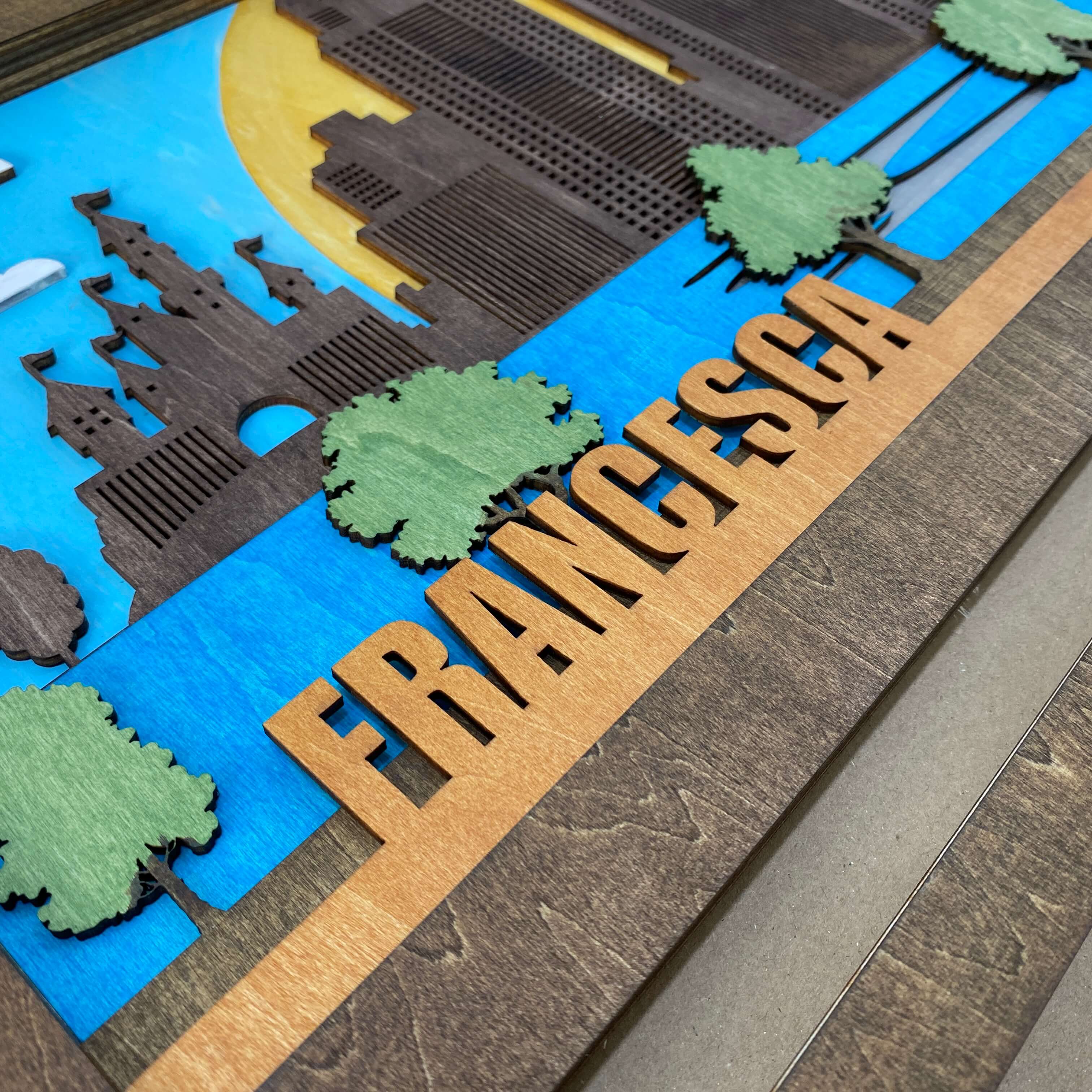 Personalized Wooden Running Medal Hanger – Orlando Florida City Design | Custom Name Gift for Runners | Championhanger