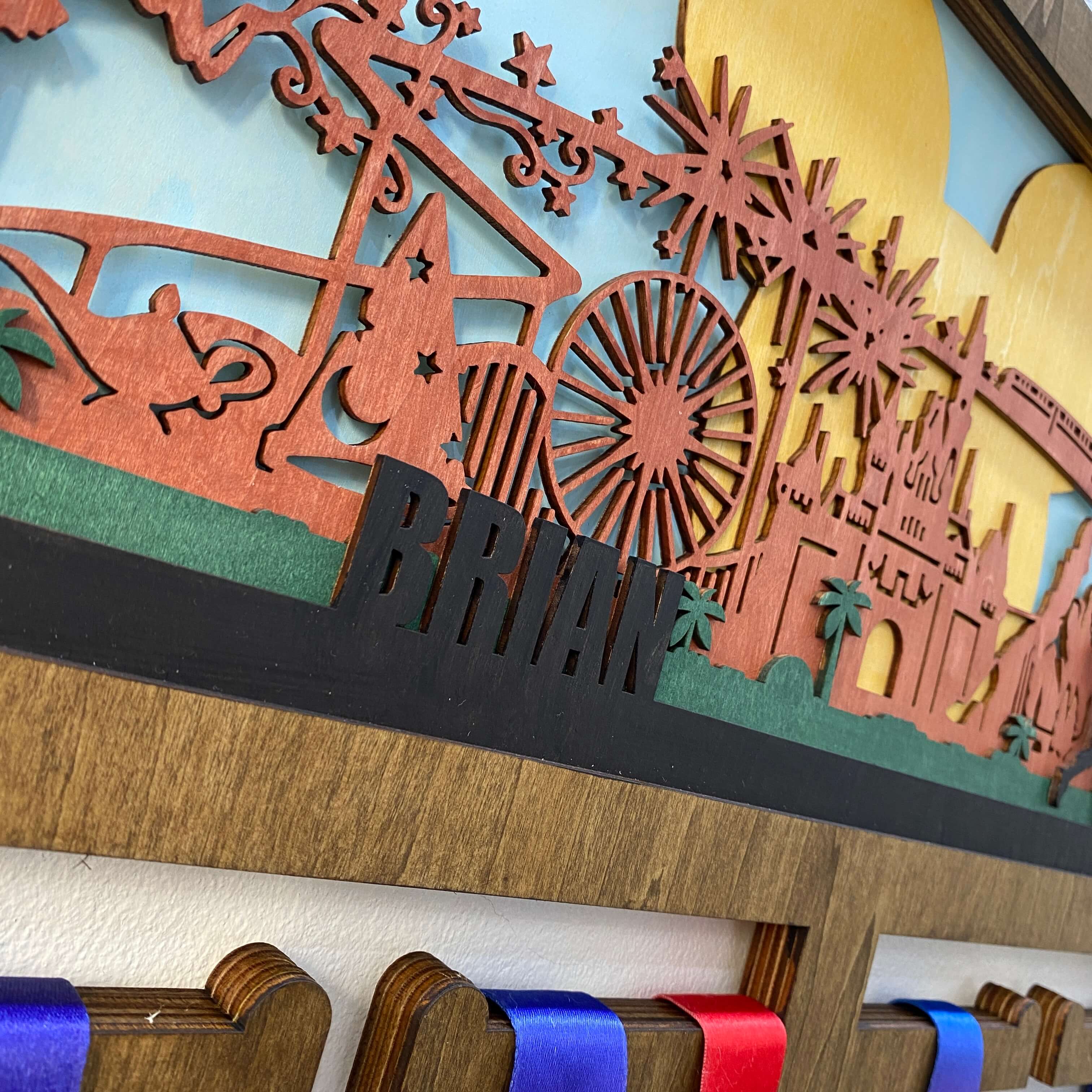 Personalized Wooden Marathon Medal Hanger – “Every Mile Is Magic” Fairy Park Inspired Design | Championhanger