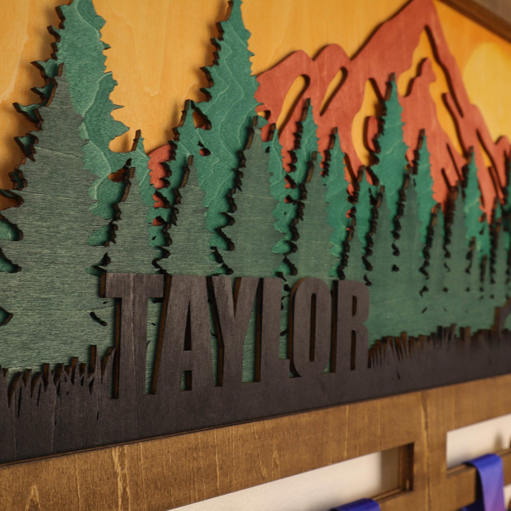 Personalized Mountain Runner Medal Holder – ChampionHanger running gifts - Champion Hanger
