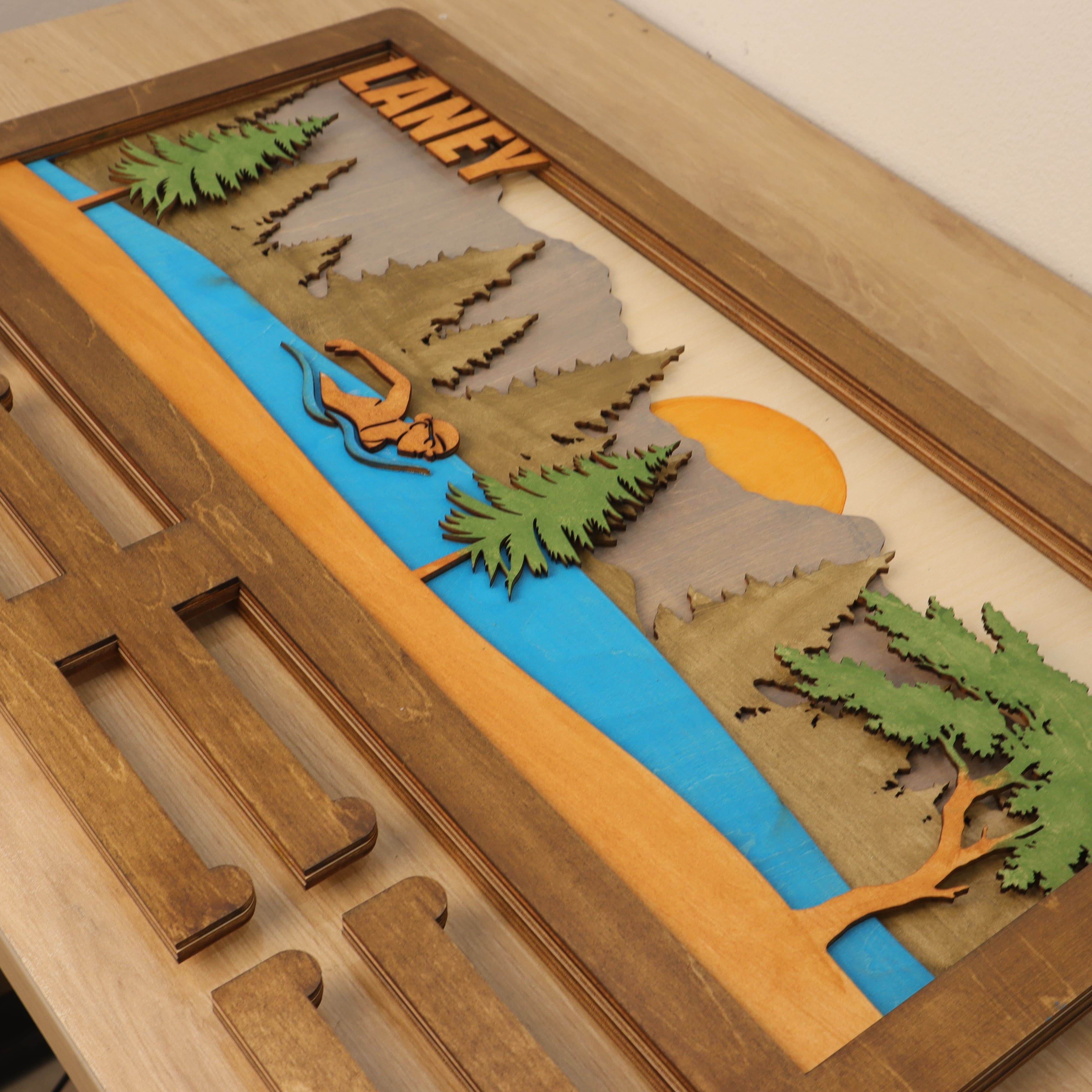 Personalized Swimming Medal Holder – Custom Medal Display Rack for Swimmers – Champion Hanger Gifts - Champion Hanger