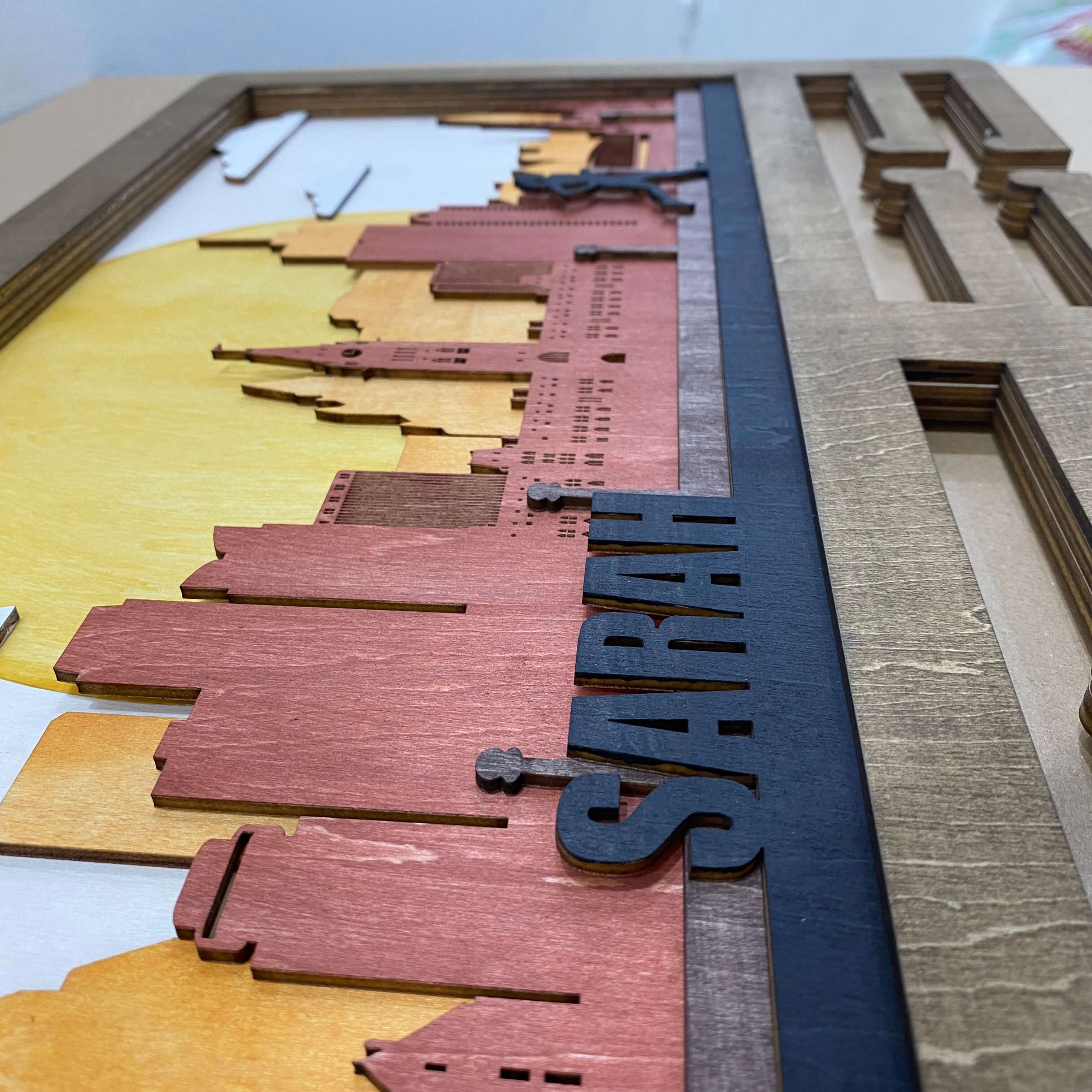 Personalized Wooden Medal Hanger for Running & Cycling | Ottawa Canada Skyline Medal Display | Custom Name Gift for Athletes | Championhanger
