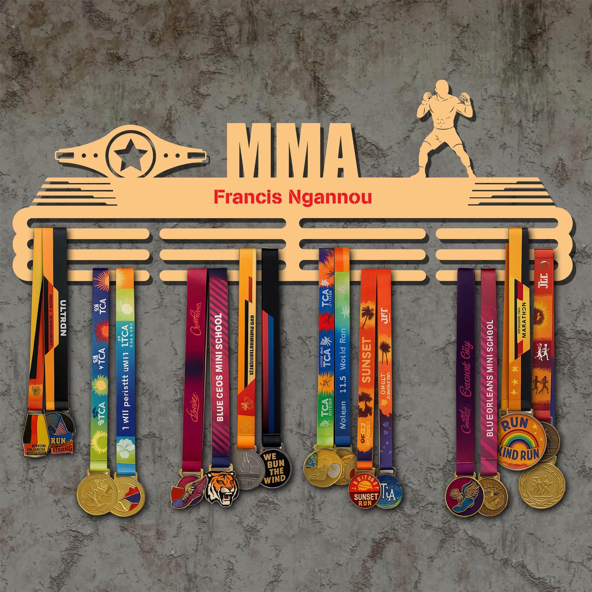 Metal MMA Medal Holder – Metal Hanger for MMA Awards – Stainless Steel Display Rack - Champion Hanger