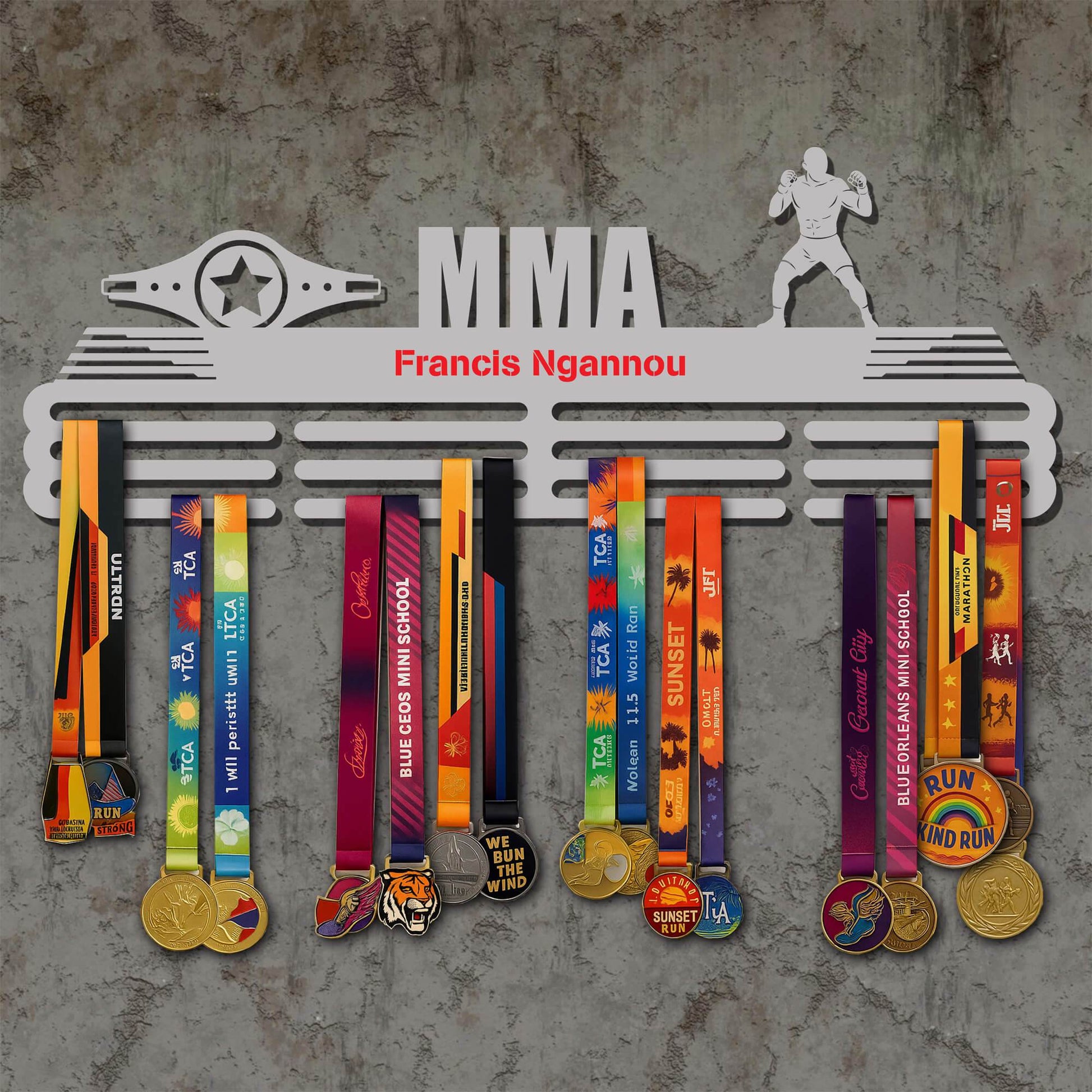 Metal MMA Medal Holder – Metal Hanger for MMA Awards – Stainless Steel Display Rack - Champion Hanger