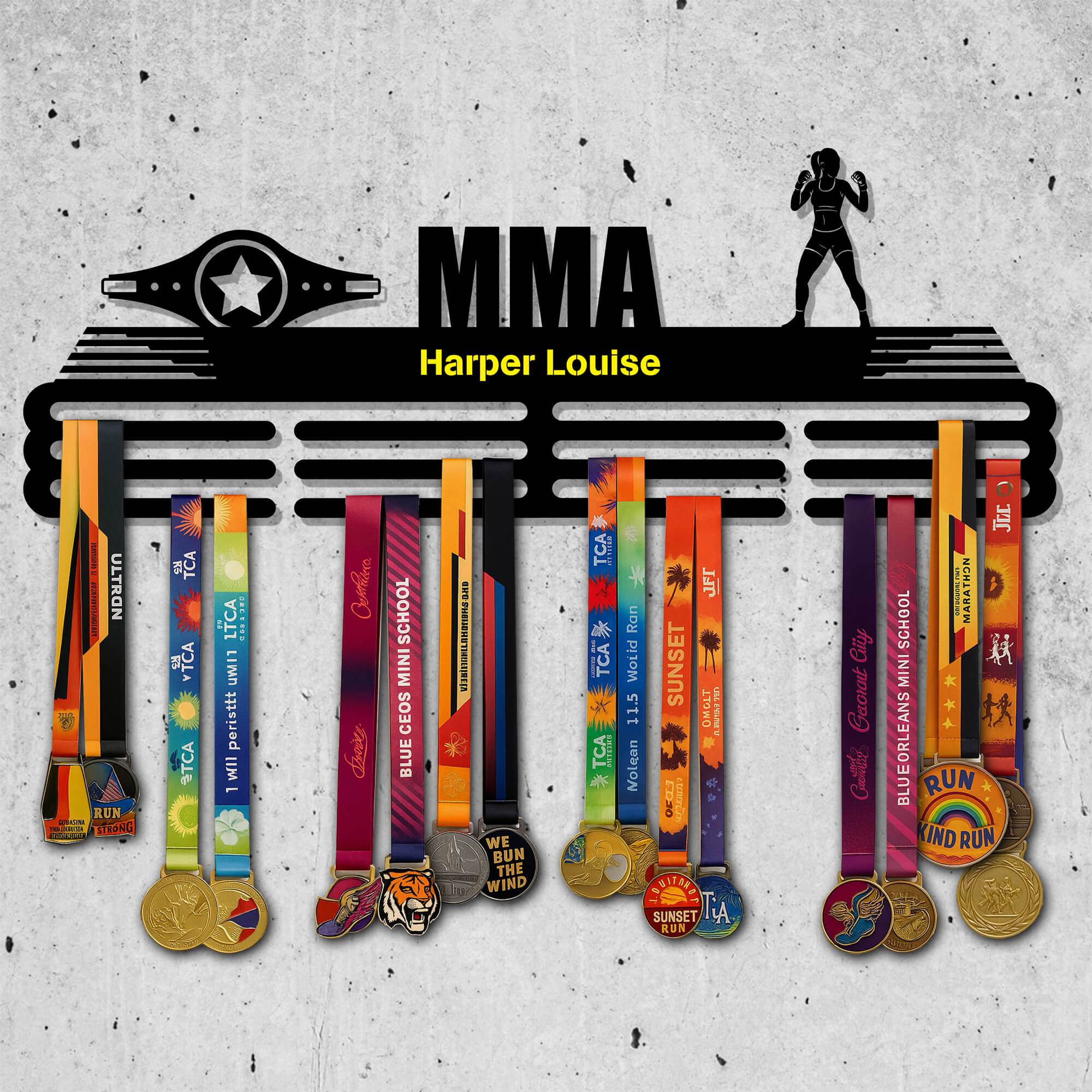Metal MMA Medal Holder – Metal Hanger for MMA Awards – Stainless Steel Display Rack - Champion Hanger