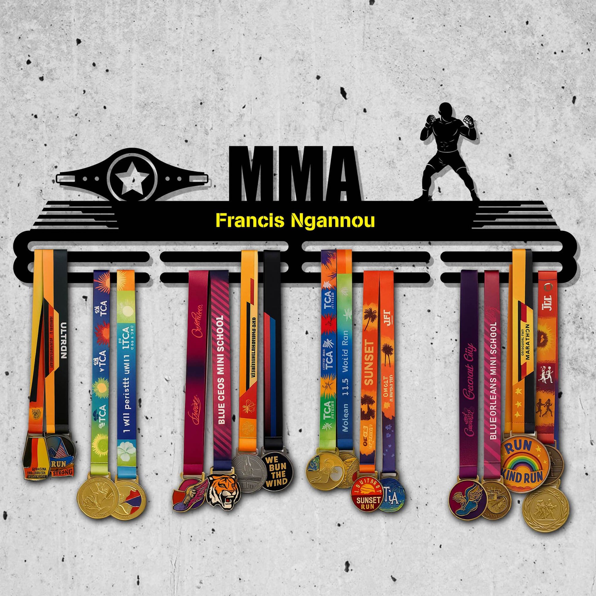 Metal MMA Medal Holder – Metal Hanger for MMA Awards – Stainless Steel Display Rack - Champion Hanger