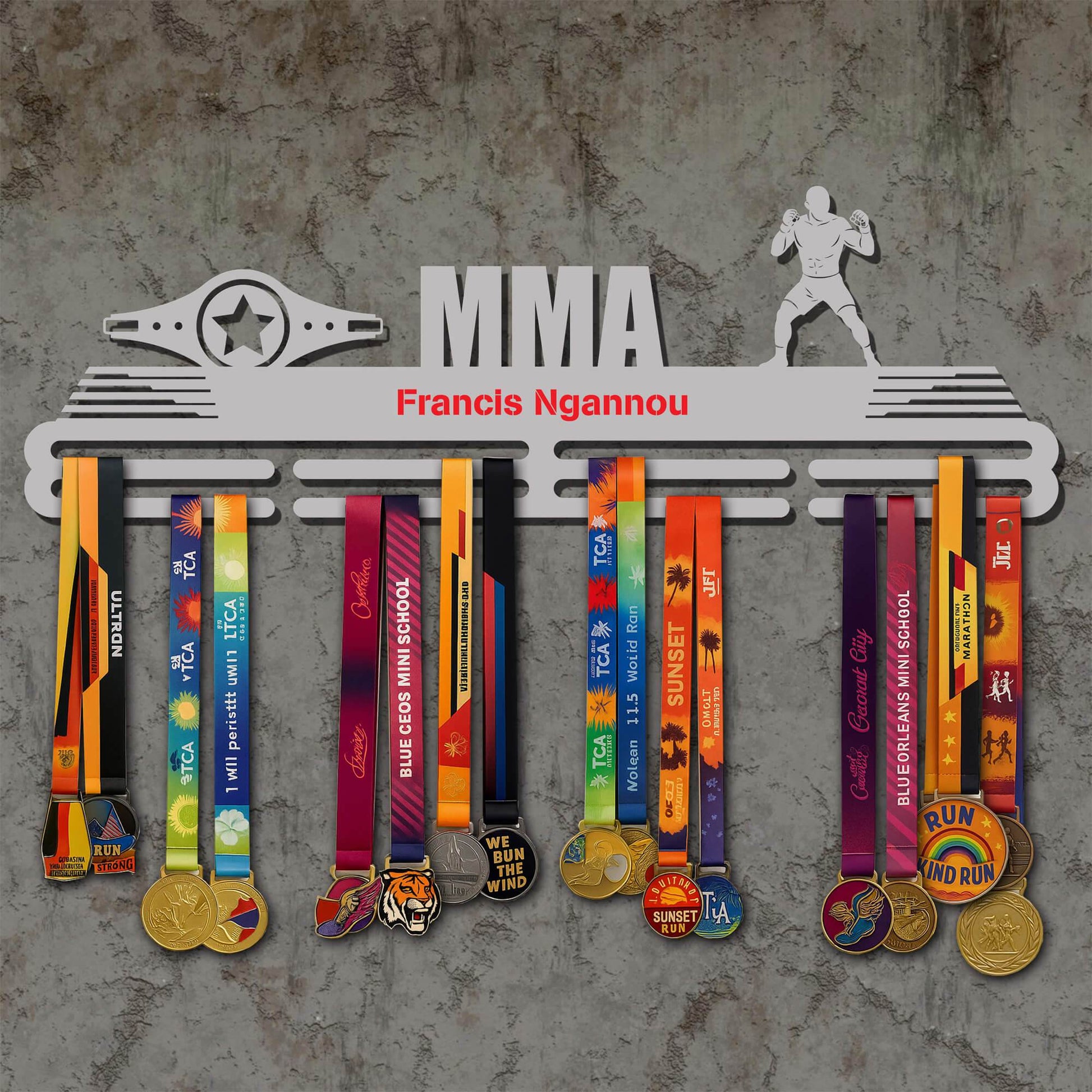 Metal MMA Medal Holder – Metal Hanger for MMA Awards – Stainless Steel Display Rack - Champion Hanger