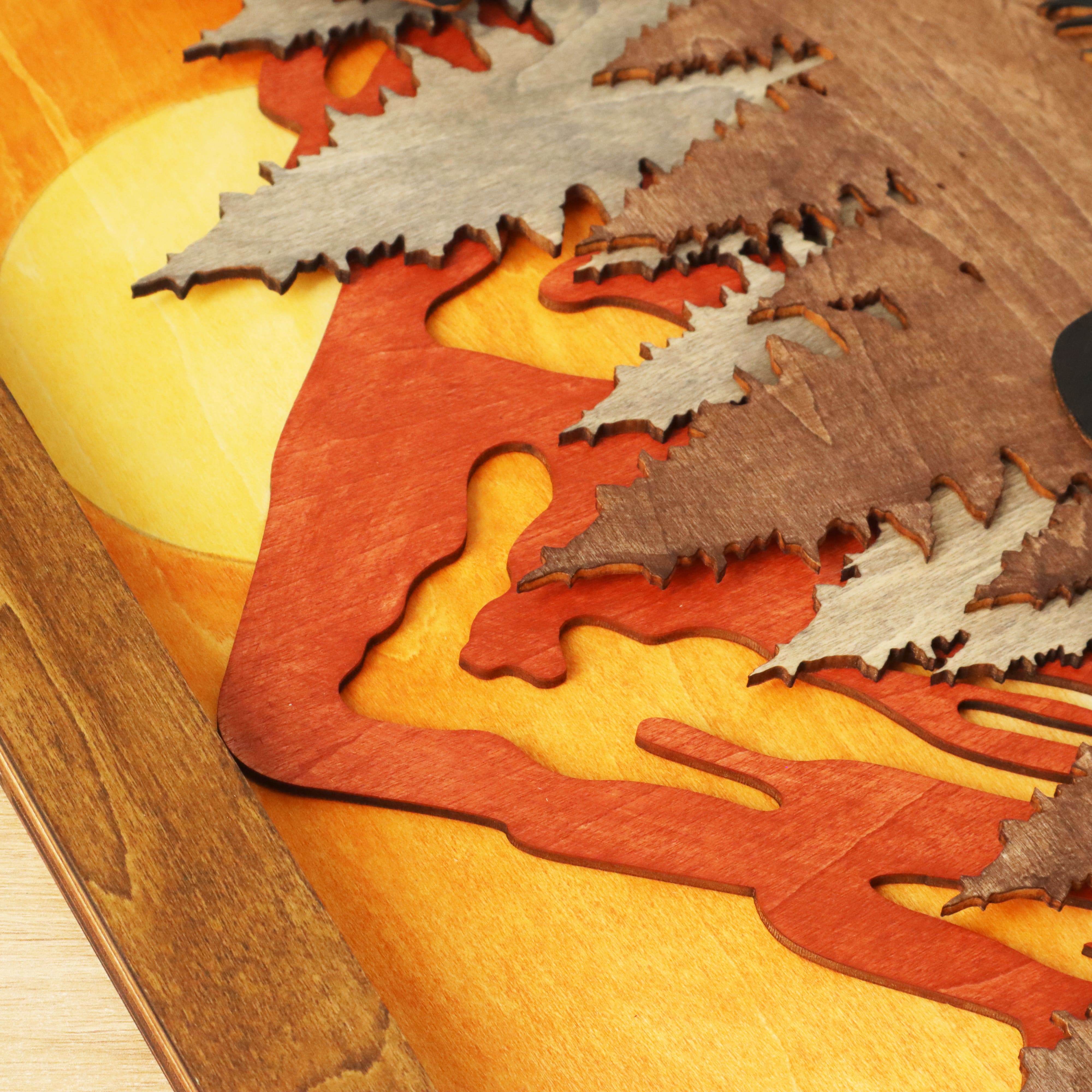 Mountain Sunset Wooden Medal Hanger For Runner, Custom medal holder, ChampionHanger Running gifts - Champion Hanger