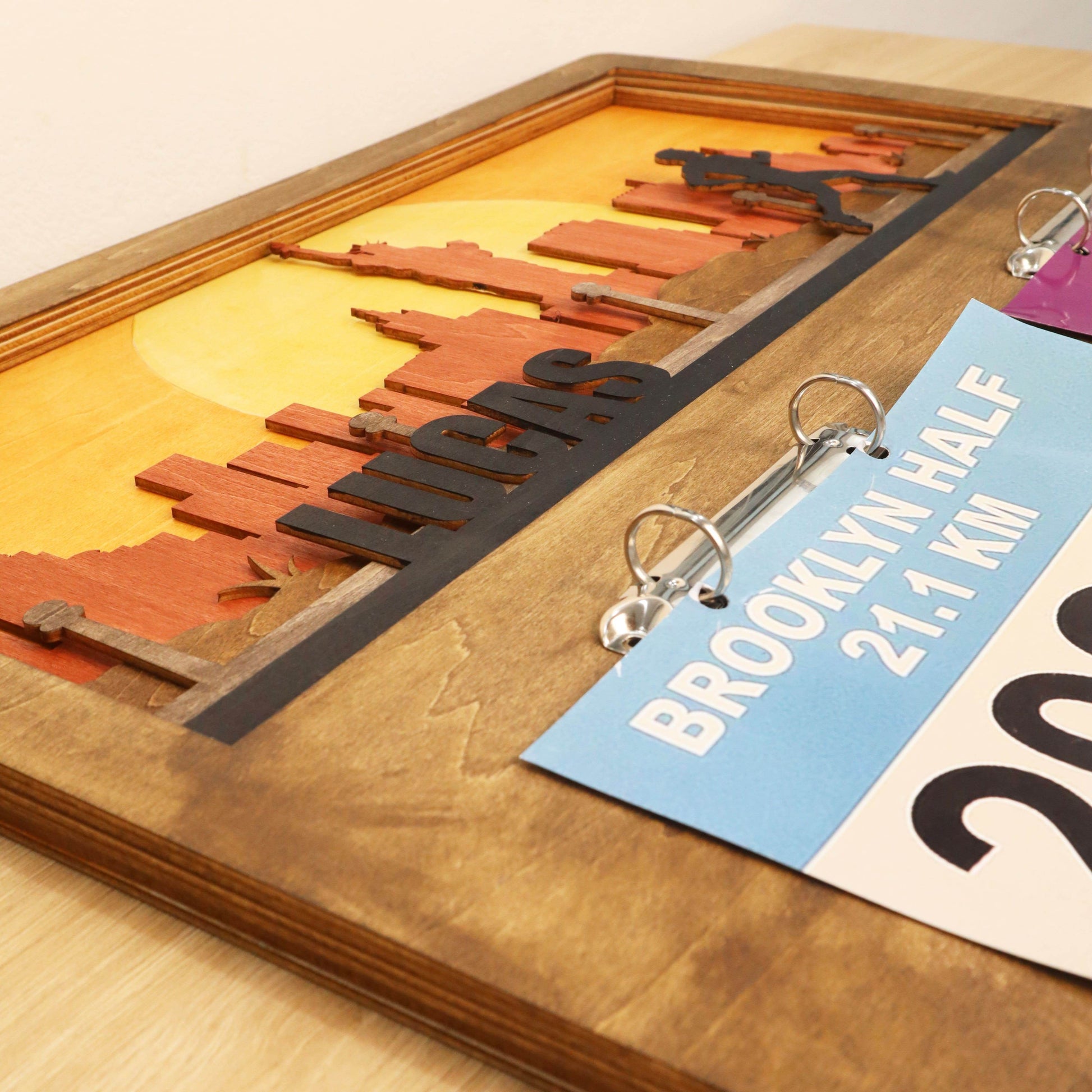 New York City Custom Wooden Marathon Display – Wooden Medal hanger , ChampionHanger running gifts - Champion Hanger