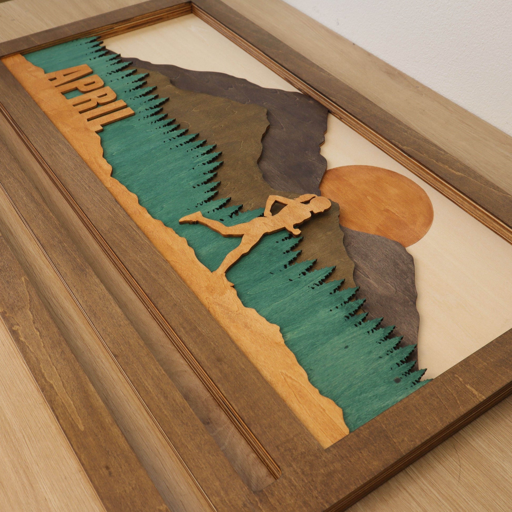 Personalized Trail Running Medal Hanger | Custom Wooden Mountain Runner Medal Display – ChampionHanger - Champion Hanger