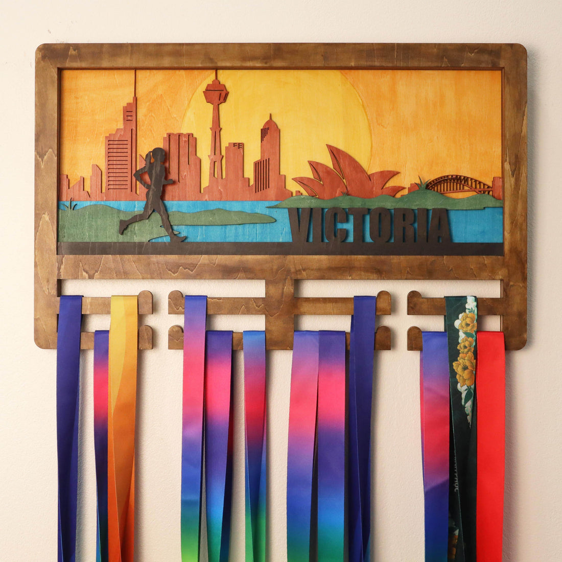Personalized Sydney Australia Skyline Medal Hanger for Runners, ChampionHanger running gifts - Champion Hanger