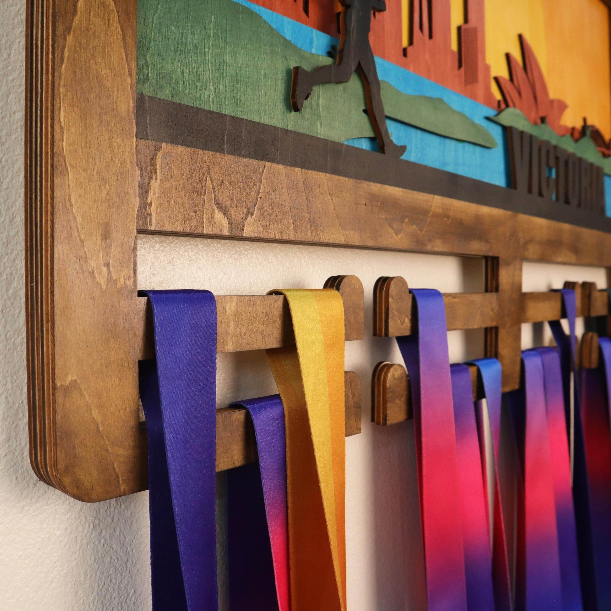 Personalized Sydney Australia Skyline Medal Hanger for Runners, ChampionHanger running gifts - Champion Hanger