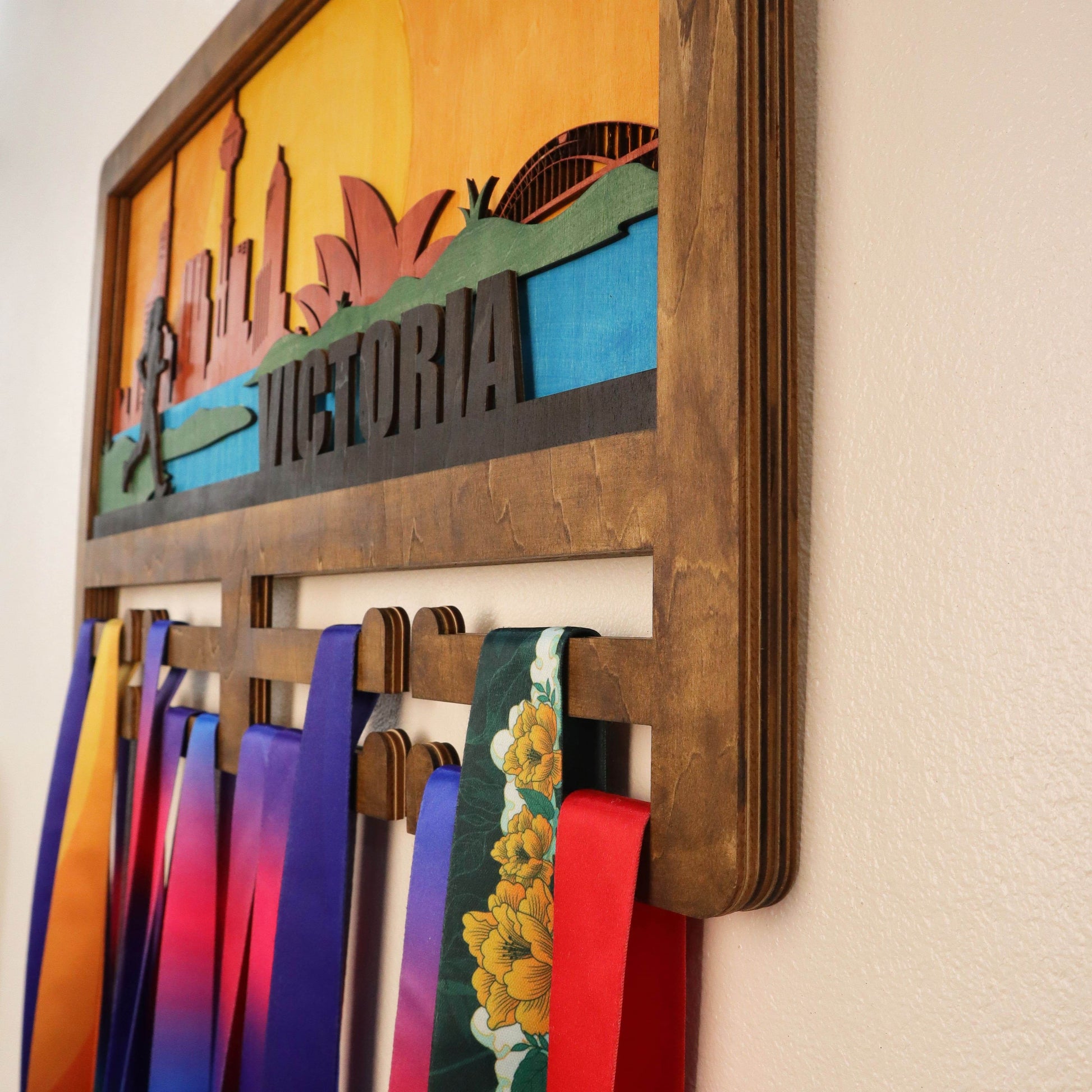 Personalized Sydney Australia Skyline Medal Hanger for Runners, ChampionHanger running gifts - Champion Hanger