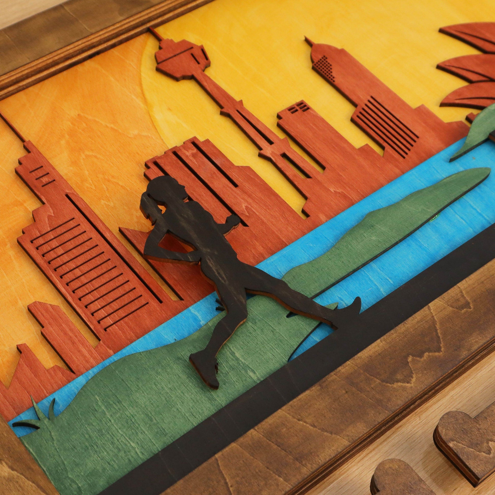 Personalized Sydney Australia Skyline Medal Hanger for Runners, ChampionHanger running gifts - Champion Hanger
