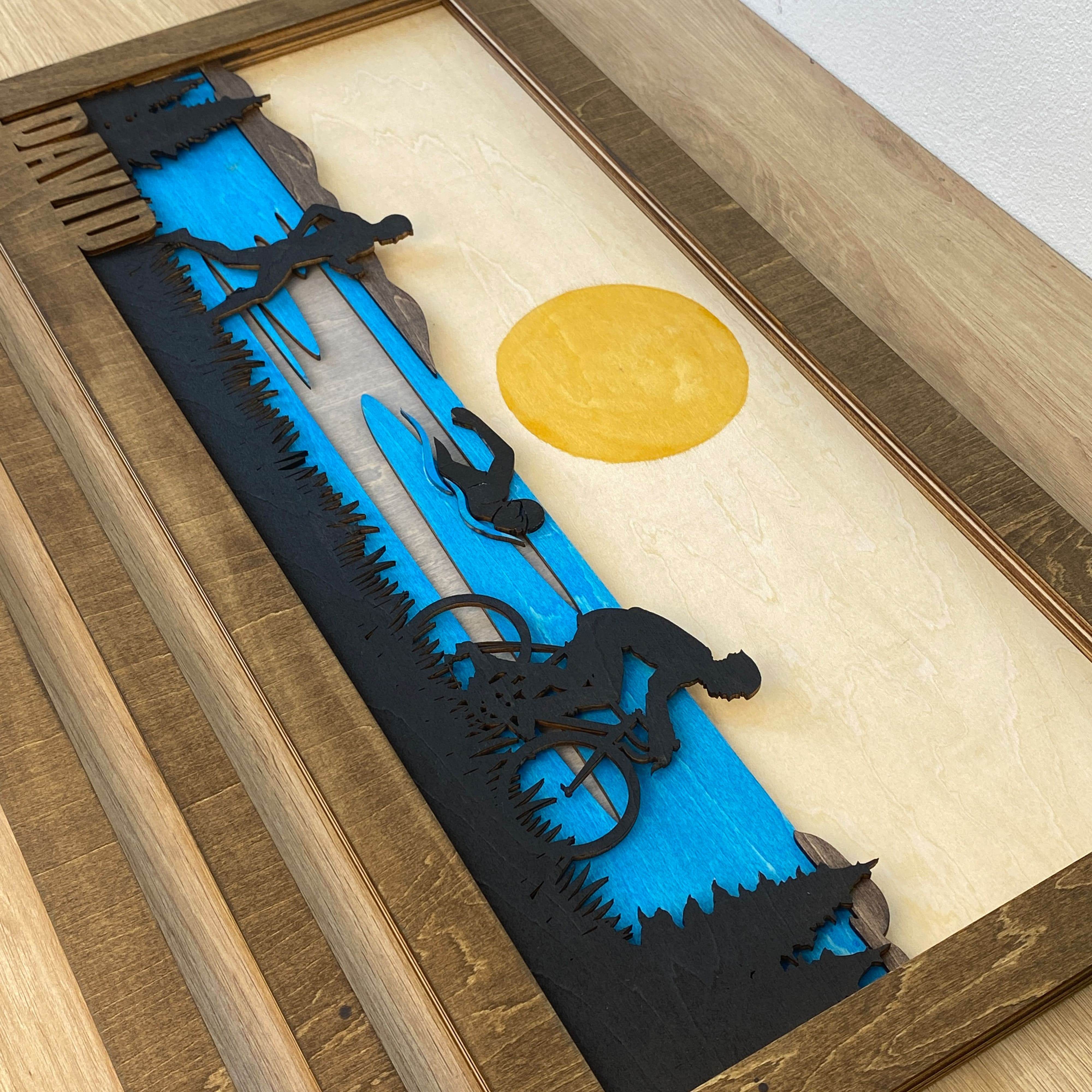 Personalized Triathlon Medal Holder, ChampionHanger Running Gifts - Champion Hanger