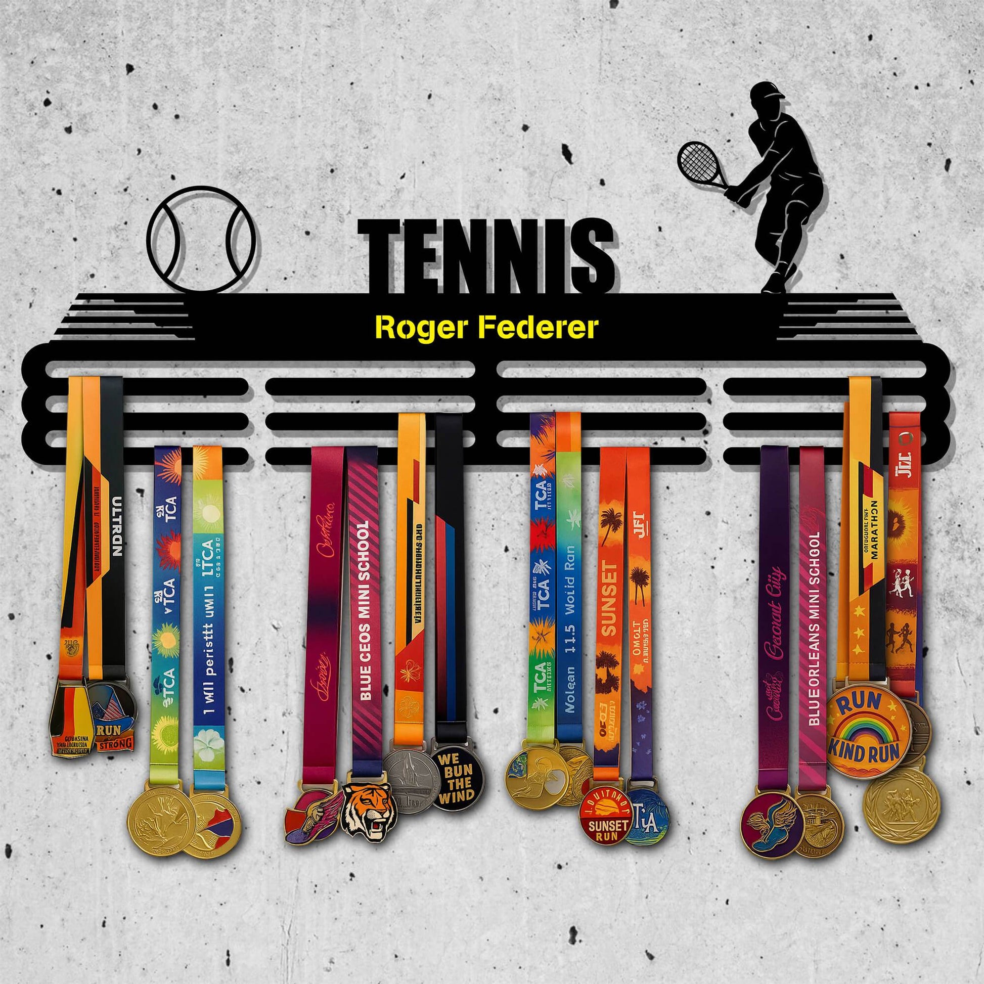Metal Hanger for Tennis Awards – Stainless Steel Display Rack - Champion Hanger