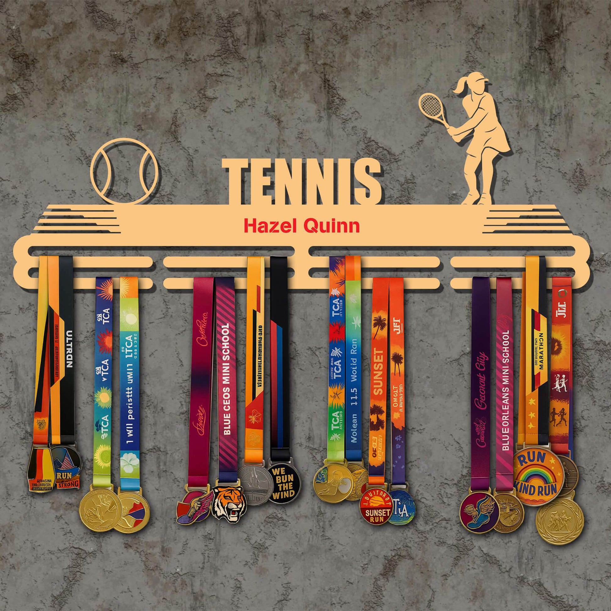 Metal Hanger for Tennis Awards – Stainless Steel Display Rack - Champion Hanger