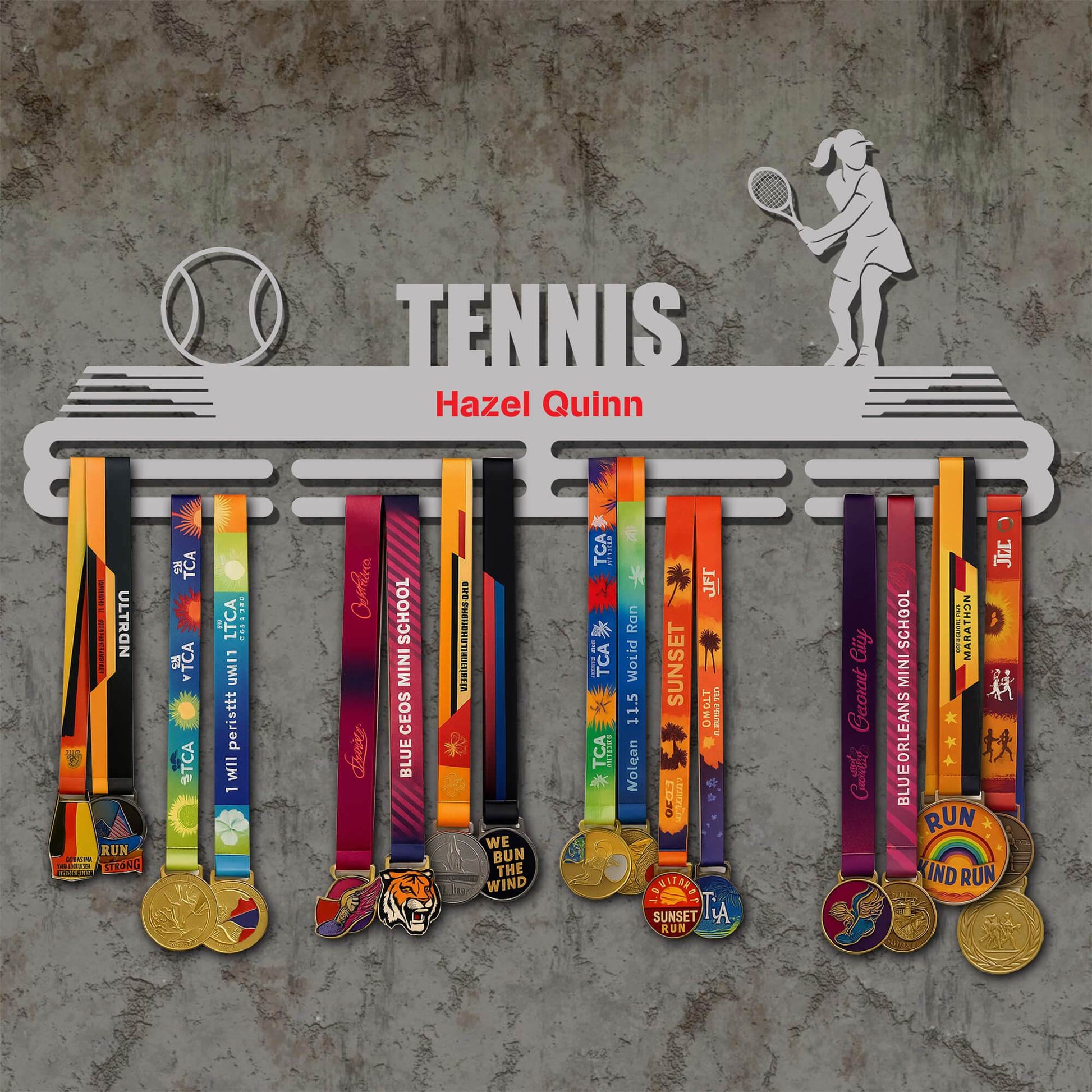 Metal Hanger for Tennis Awards – Stainless Steel Display Rack - Champion Hanger