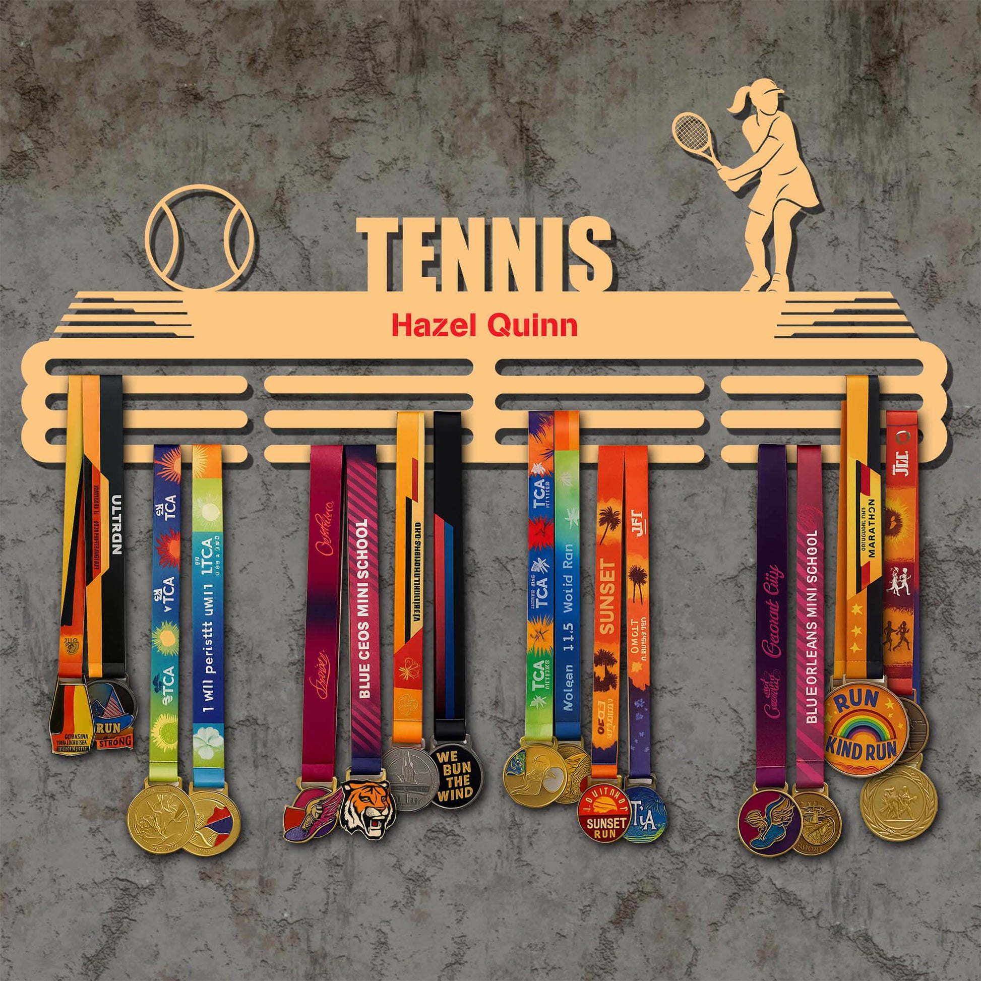 Metal Hanger for Tennis Awards – Stainless Steel Display Rack - Champion Hanger