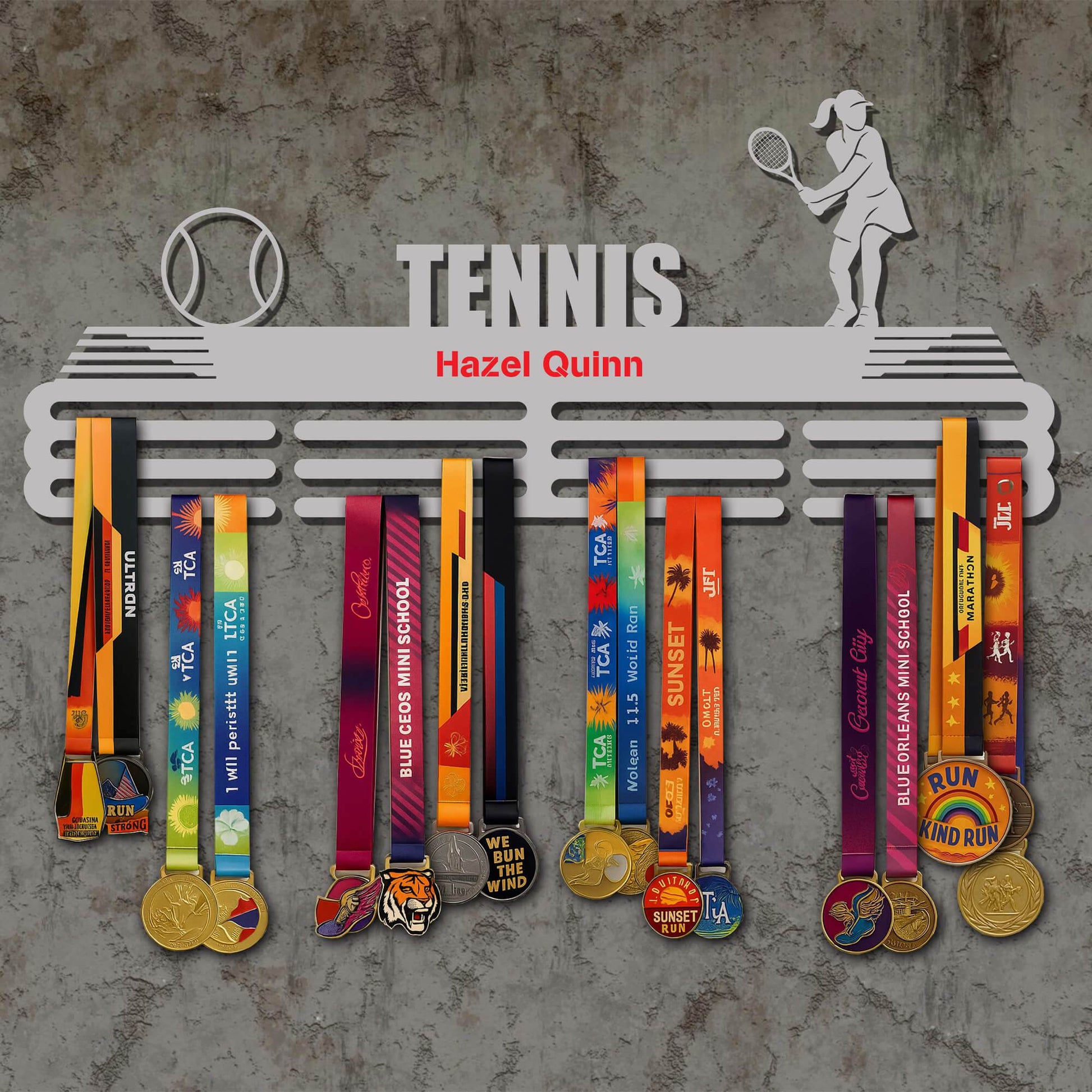 Metal Hanger for Tennis Awards – Stainless Steel Display Rack - Champion Hanger