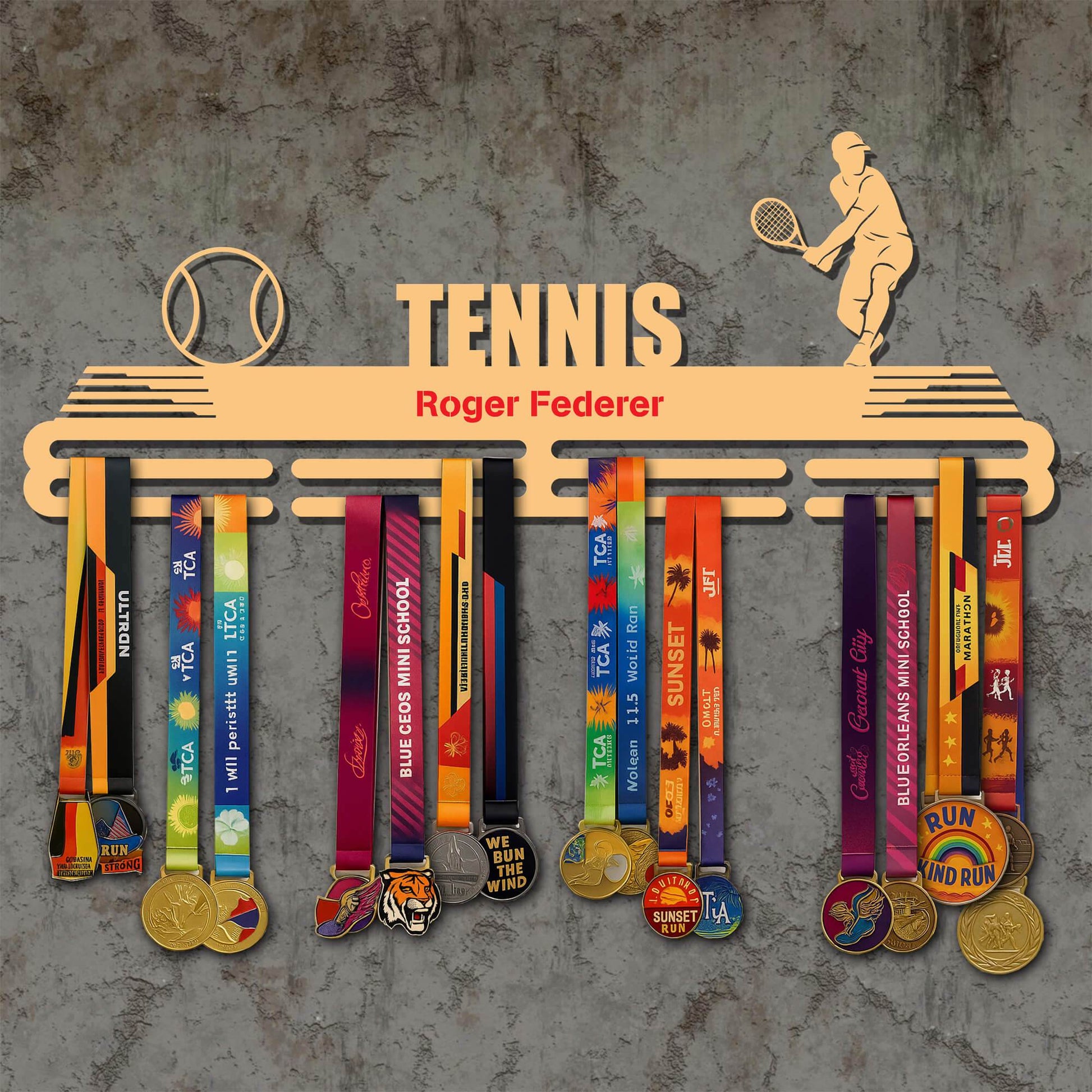 Metal Hanger for Tennis Awards – Stainless Steel Display Rack - Champion Hanger
