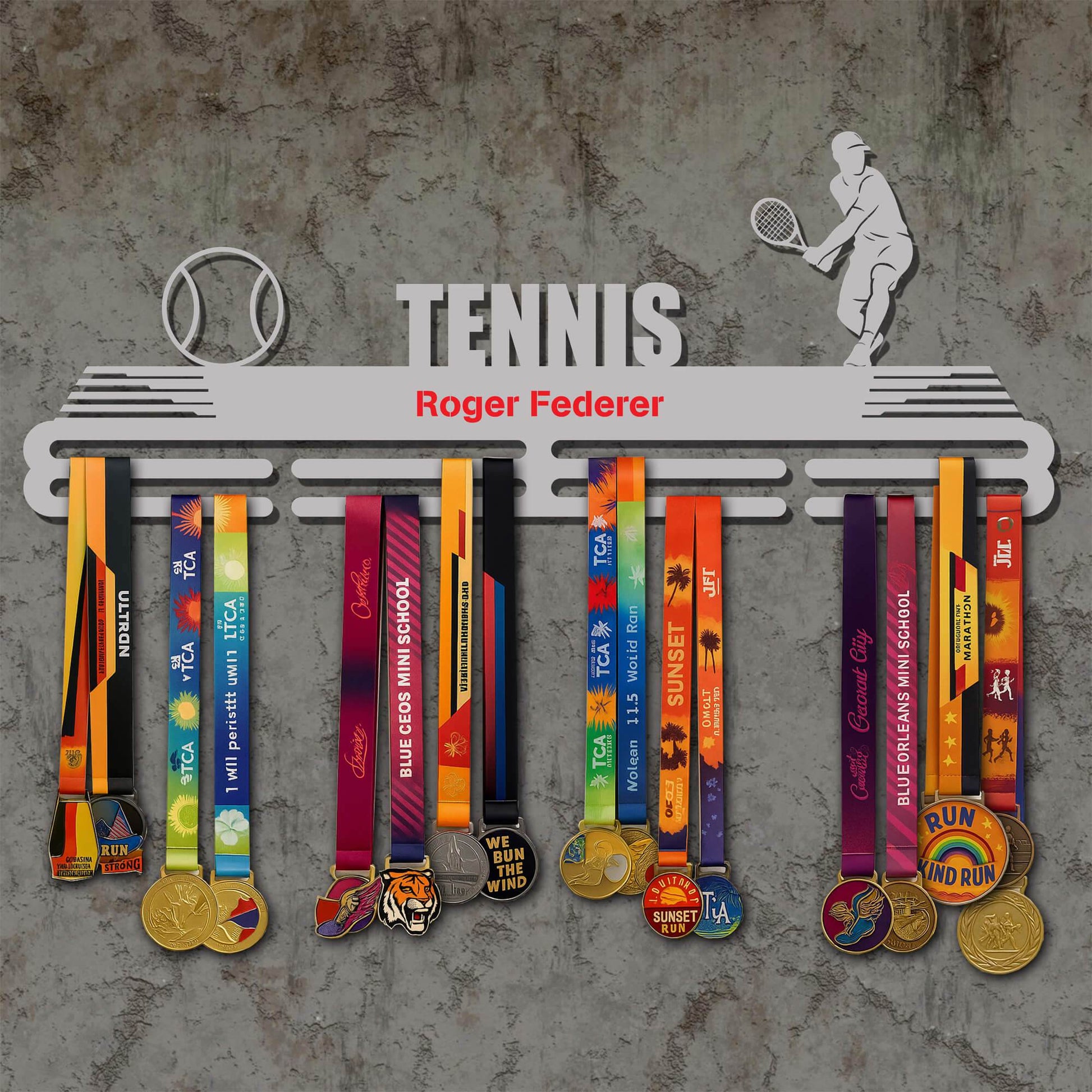 Metal Hanger for Tennis Awards – Stainless Steel Display Rack - Champion Hanger