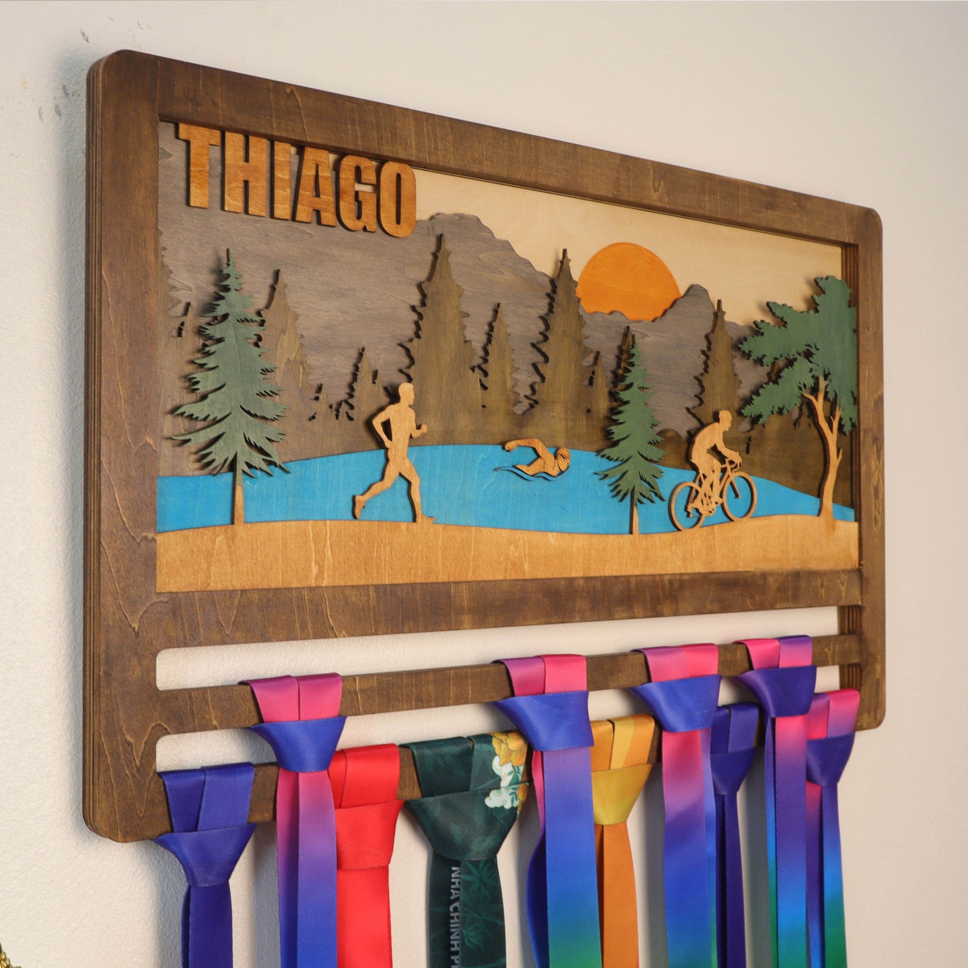 Triathlon Medal Display for Men Women, ChampionHanger running gifts - Champion Hanger