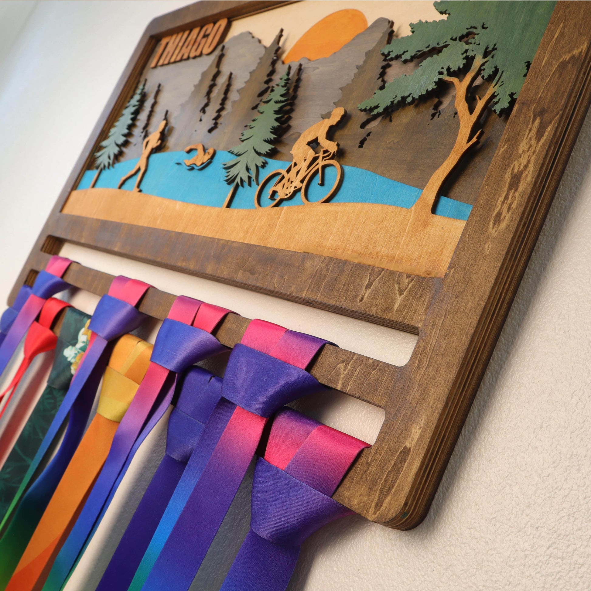 Triathlon Medal Display for Men Women, ChampionHanger running gifts - Champion Hanger