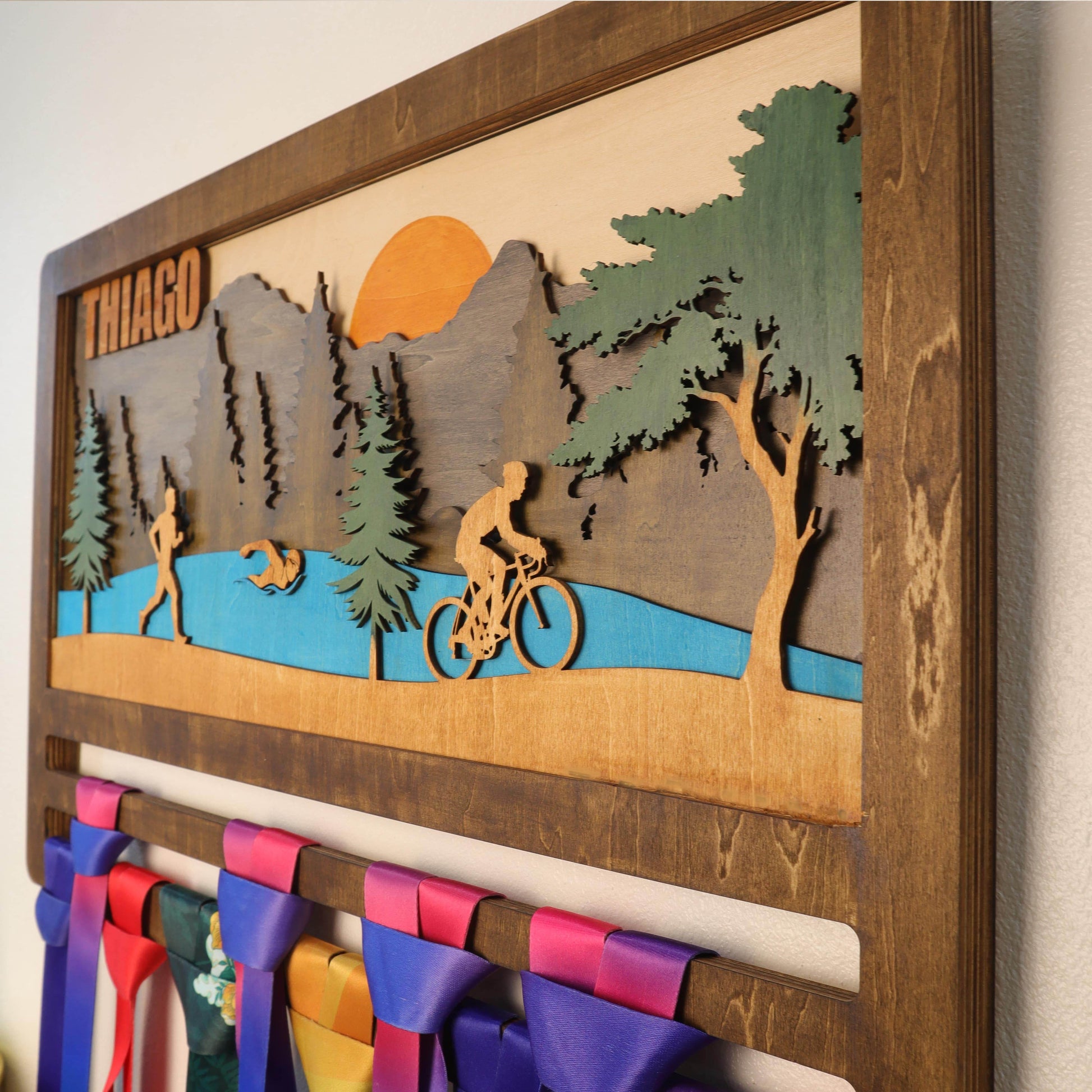 Triathlon Medal Display for Men Women, ChampionHanger running gifts - Champion Hanger