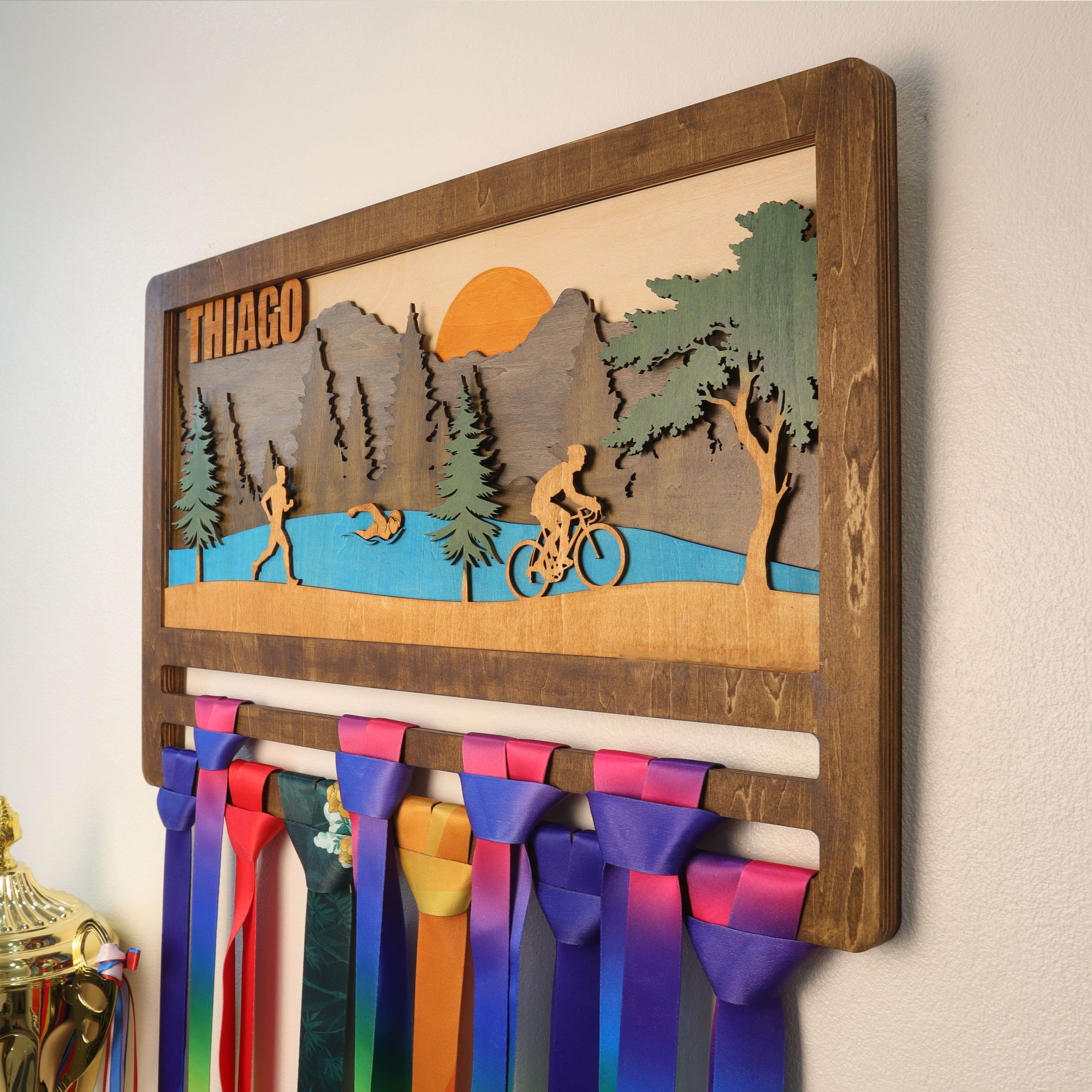 Triathlon Medal Display for Men Women, ChampionHanger running gifts - Champion Hanger