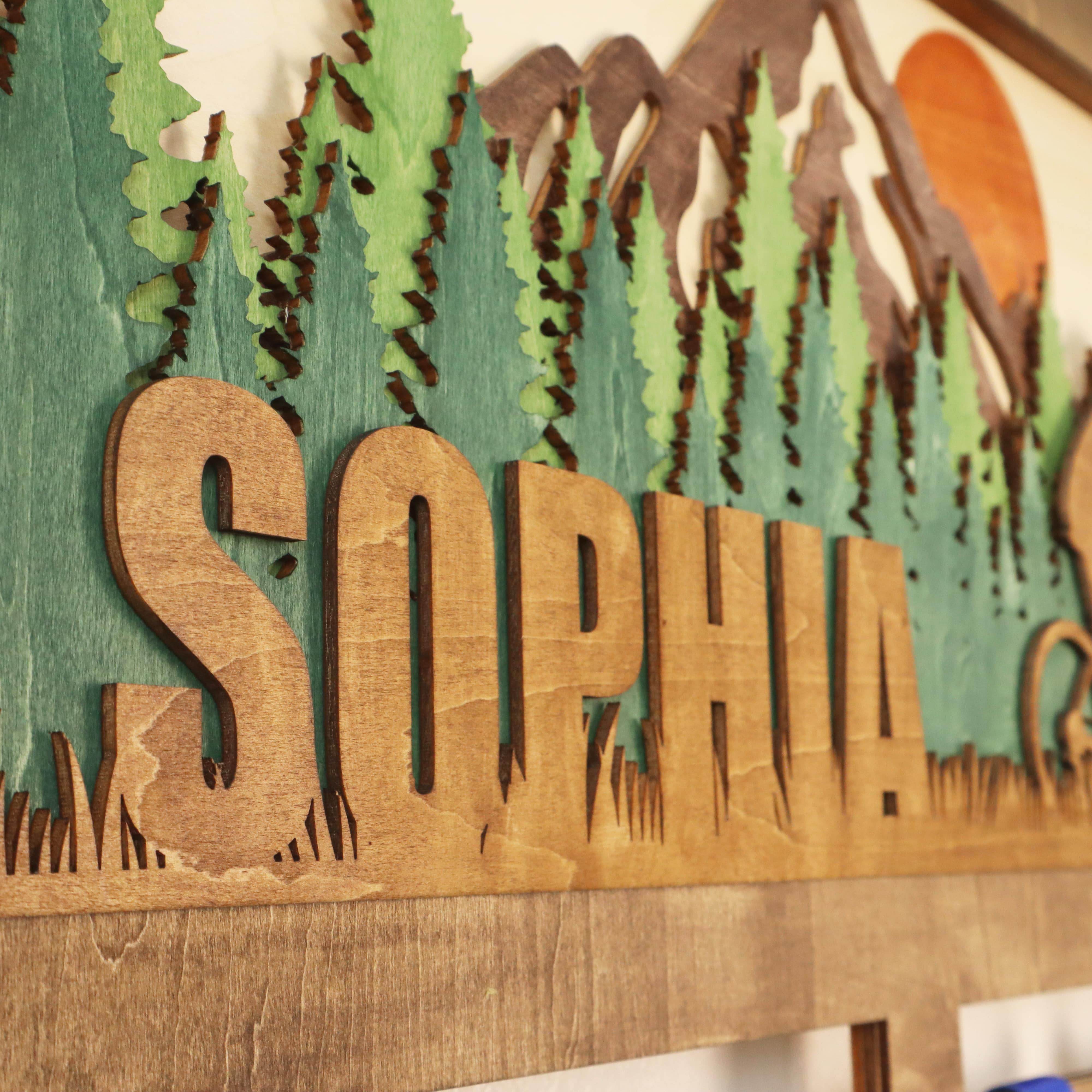 Wooden Bike Medal Hanger with Name – Handmade Wooden Wall Display for Bikers , ChampionHanger hiking gifts - Champion Hanger