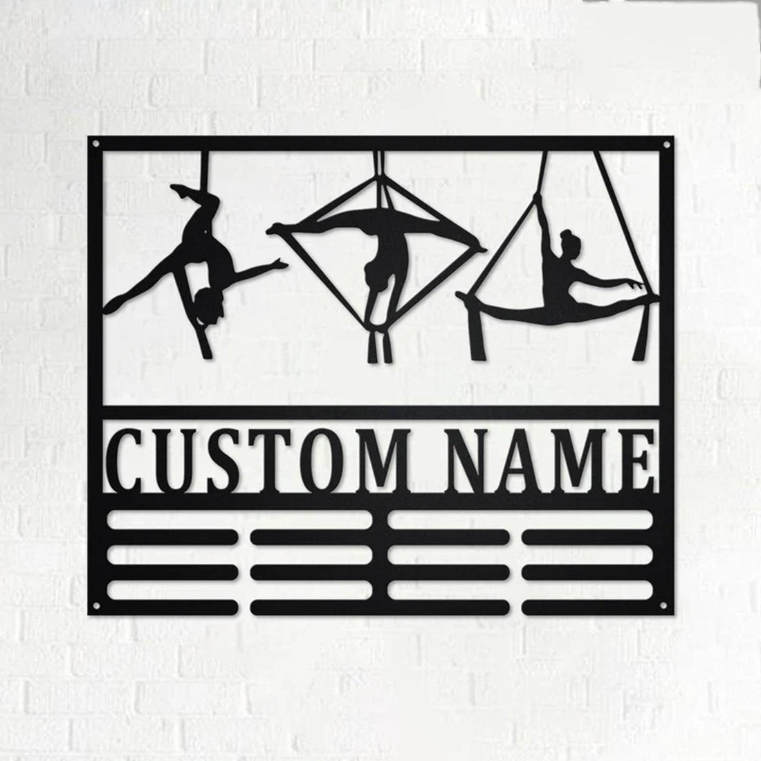 Custom Aerial Hoop Medal Holder, Personalized Name Display Rack for Medals & Awards - Champion Hanger