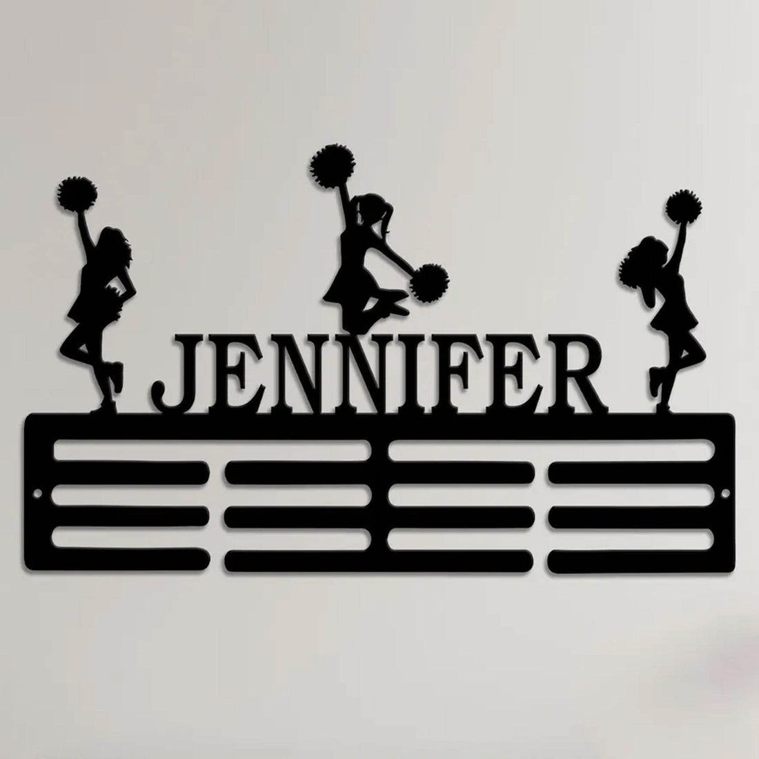 Custom Cheerleader Medal Rack, Personalized Name Display for Cheer Awards & Ribbons, Gift for Girls - Champion Hanger