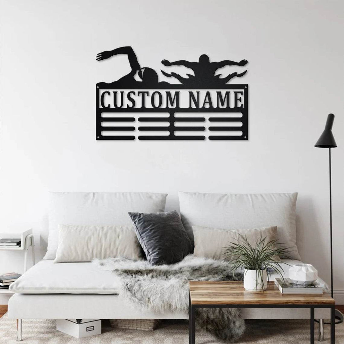 Swimming Medal Hanger, Custom Medal Holder, Custom Gift for Swimmer - Champion Hanger