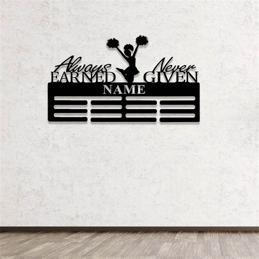 Personalized Cheer Medal Hanger, Perfect Gift for Cheerleaders to Display Ribbons & Awards, Custom Medal Holder - Champion Hanger