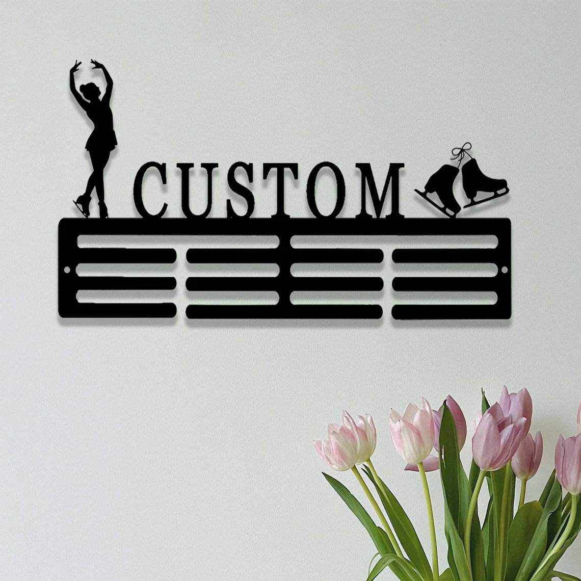 Custom Figure Skating Medal Hanger, Personalized with Skater’s Name, Custom Skating Medal Holder - Champion Hanger