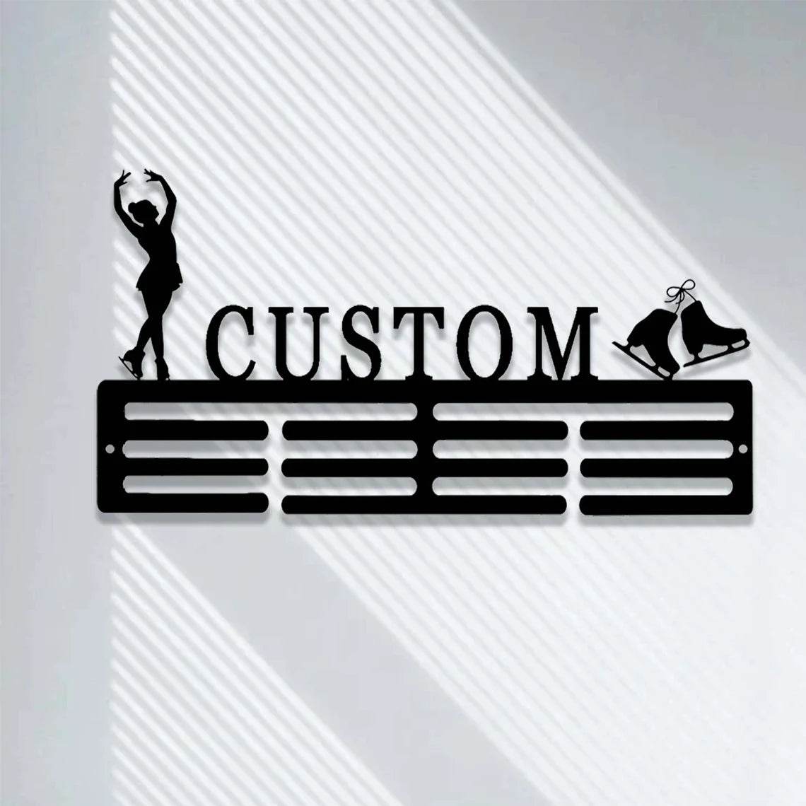 Custom Figure Skating Medal Hanger, Personalized with Skater’s Name, Custom Skating Medal Holder - Champion Hanger
