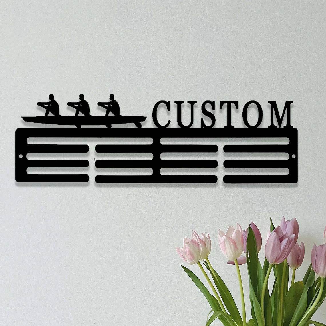 Rower Medal Hanger, Custom Name Holder for Rowing Awards, Perfect Gift for Athletes - Champion Hanger