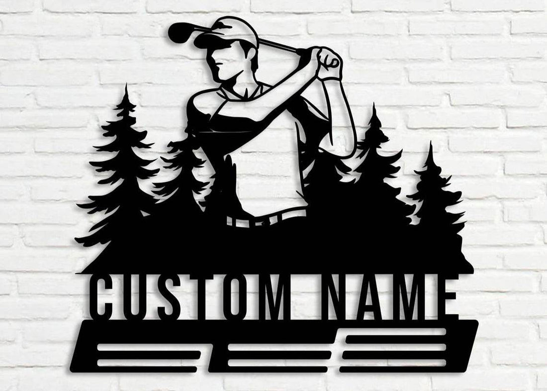 Golfer Medal Display Rack, Custom Metal Hanger for Golf Awards & Ribbons, Perfect Gift for Golf Lovers - Champion Hanger