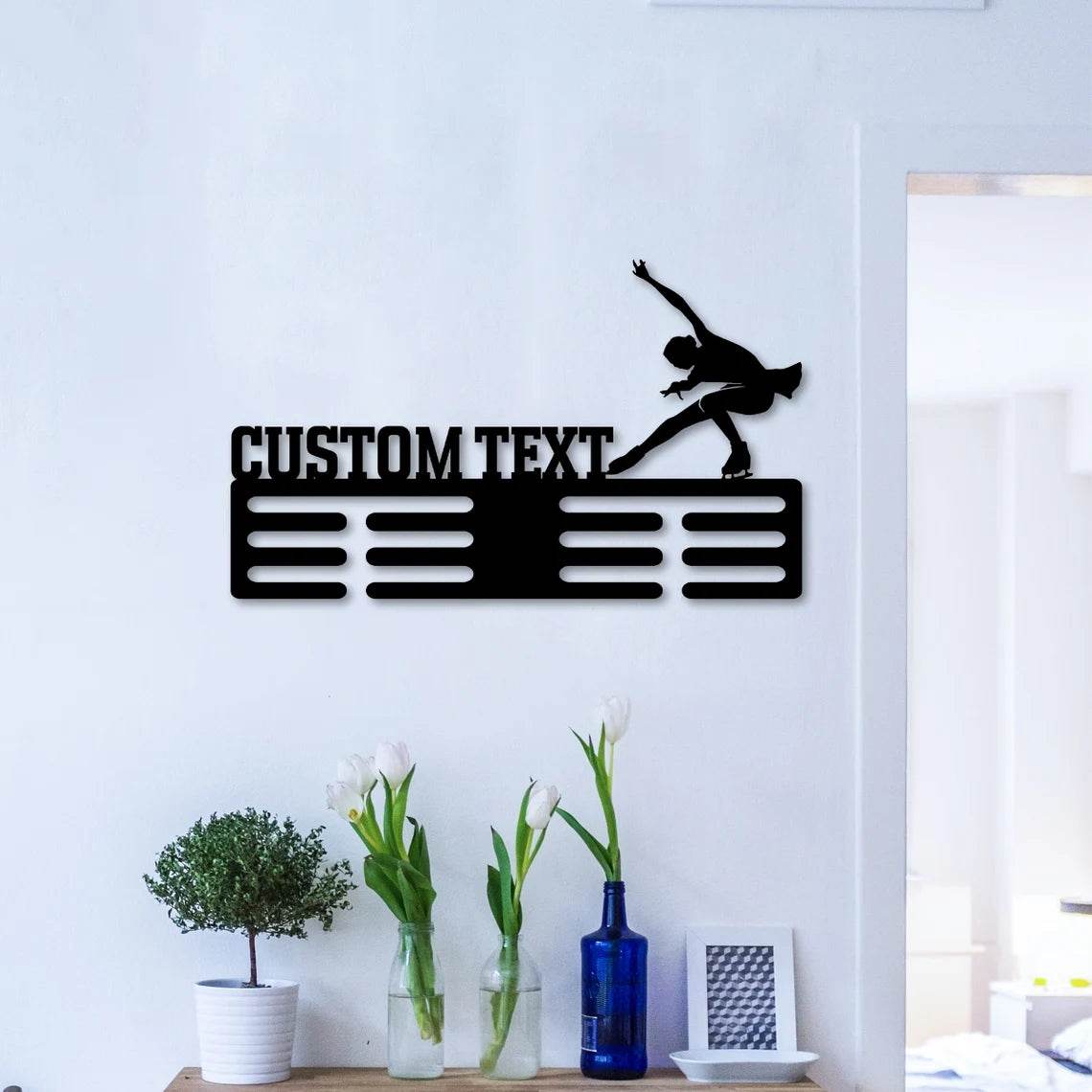 Custom Figure Skating Medal Hanger, Personalized with Skater’s Name, Custom Skating Medal Holder - Champion Hanger