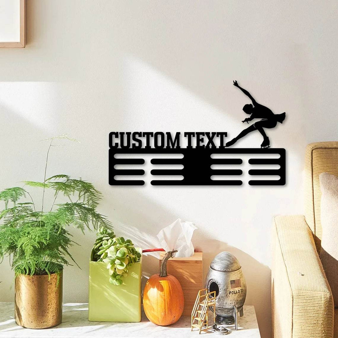 Custom Figure Skating Medal Hanger, Personalized with Skater’s Name, Custom Skating Medal Holder - Champion Hanger
