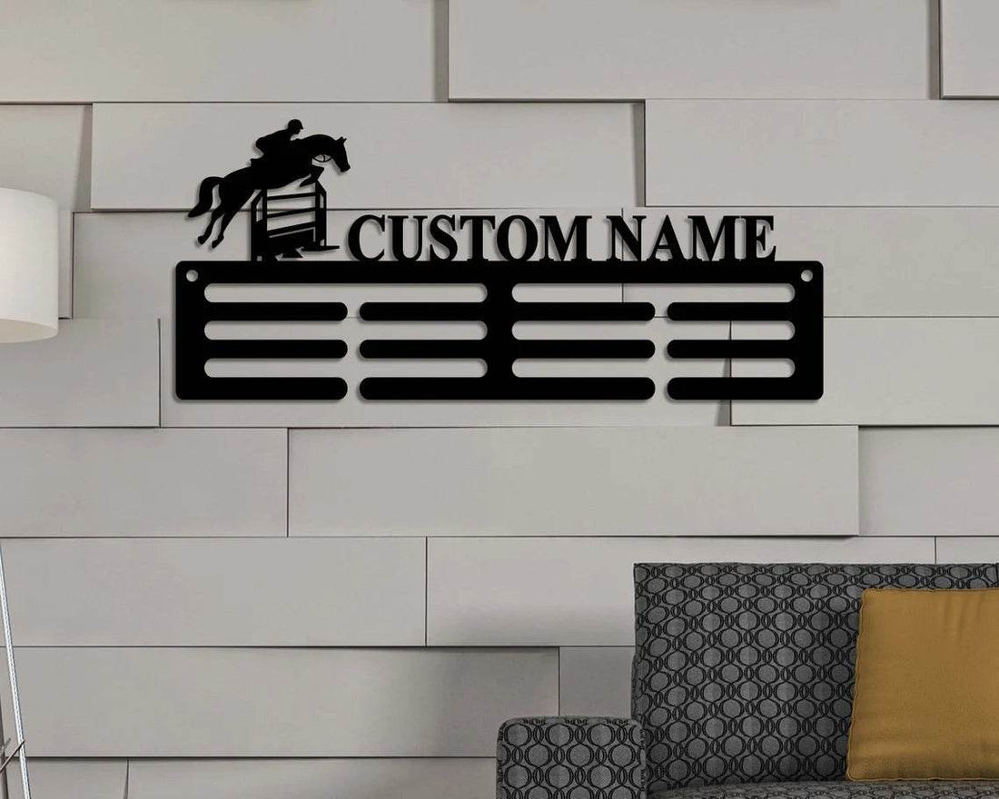 Personalized Horse Riding Medal Holder , Horse Show Award Hanger & Rider Gift, Horse Riding Medal Holder - Champion Hanger