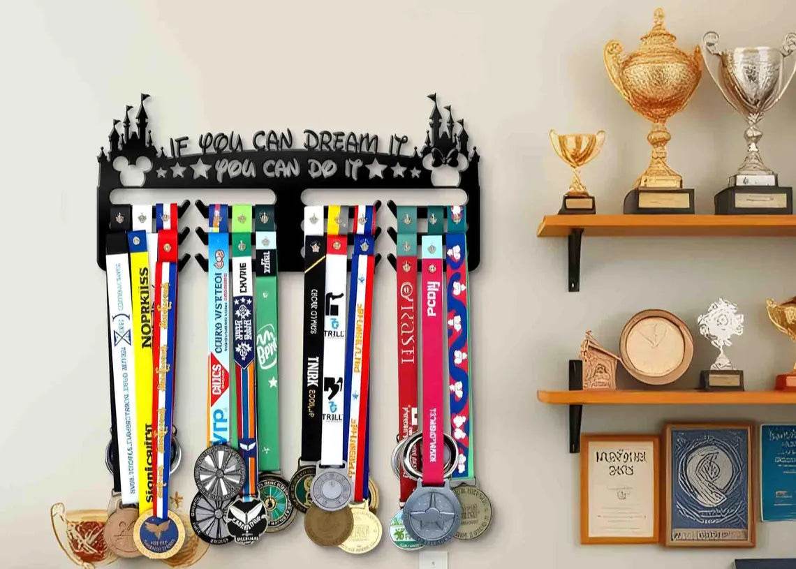 If You Can Dream It, You Can Do It Medal Hanger, Custom Metal Medal Holder, Personalized Name Display Rack, Sports Awards Gift - Champion Hanger