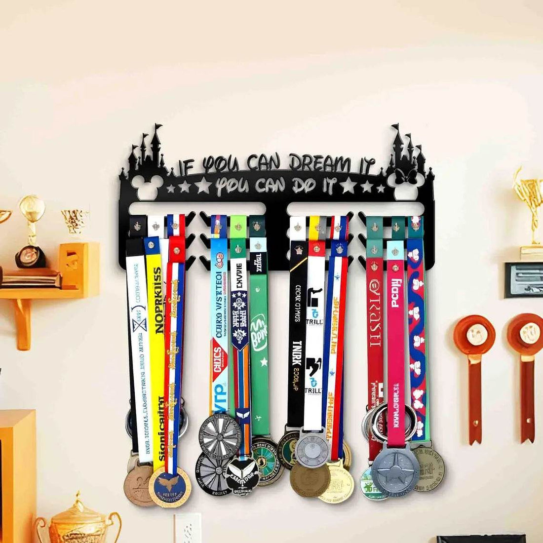 If You Can Dream It, You Can Do It Medal Hanger, Custom Metal Medal Holder, Personalized Name Display Rack, Sports Awards Gift - Champion Hanger