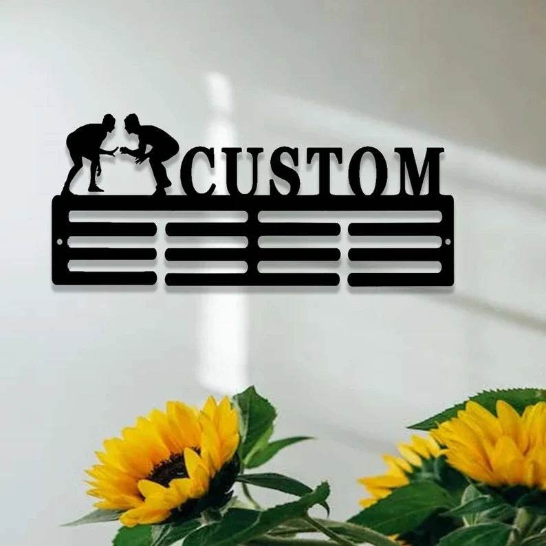Personalized Wrestler Medal Rack – Unique Gift for Wrestling Athletes & Champions - Champion Hanger