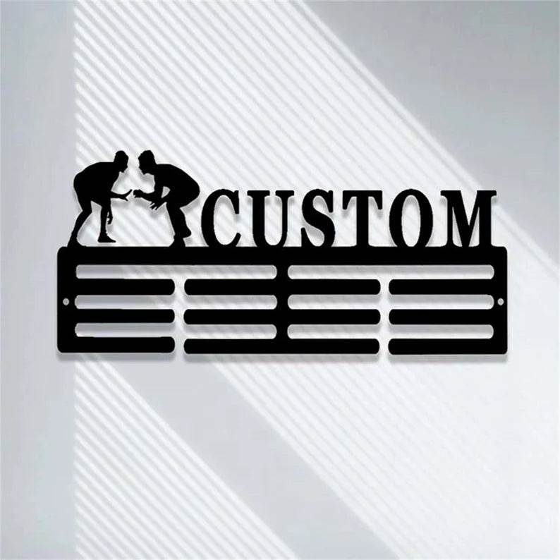 Personalized Wrestler Medal Rack – Unique Gift for Wrestling Athletes & Champions - Champion Hanger