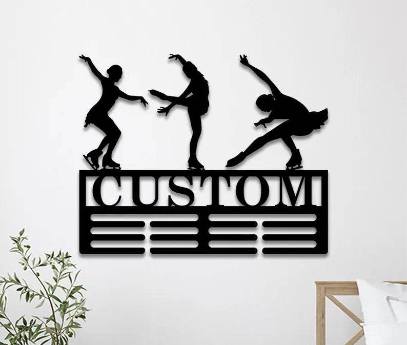 Custom Figure Skater Medal Hanger, Personalized Award Display for Ice Skating Medals - Champion Hanger